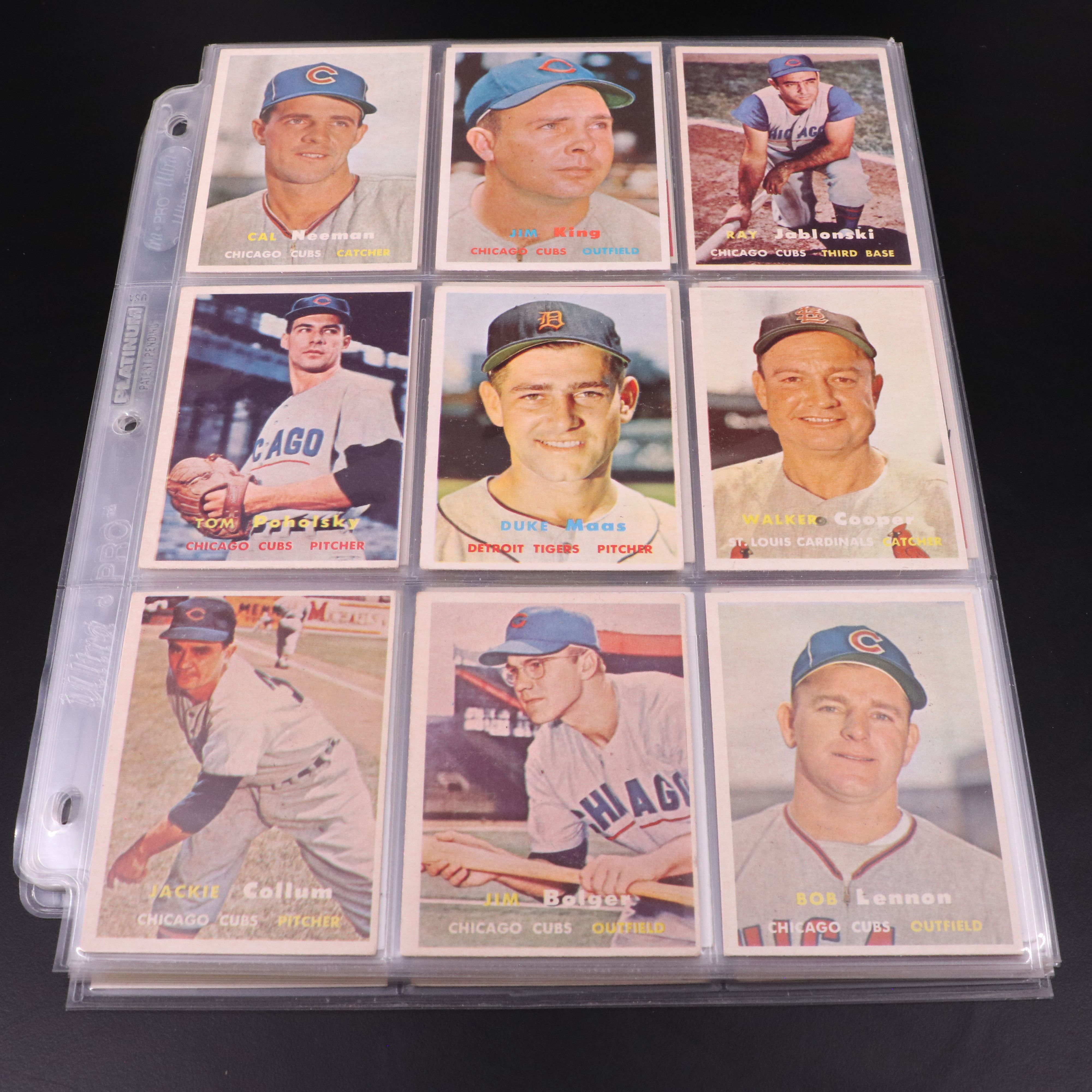 Topps Baseball Cards Featuring Ernie Banks and More, 1957-1959