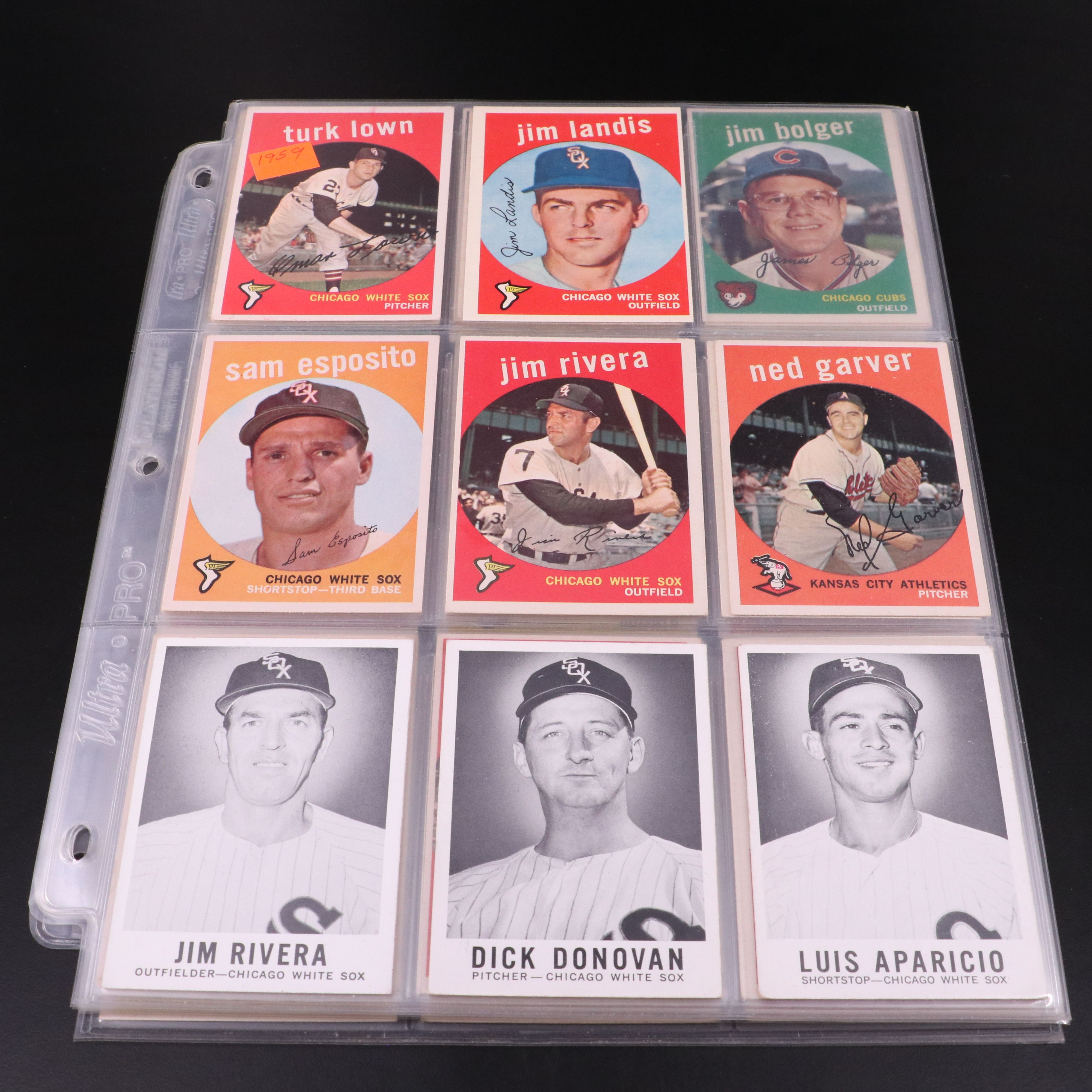 Topps Baseball Cards Featuring Ernie Banks and More, 1957-1959