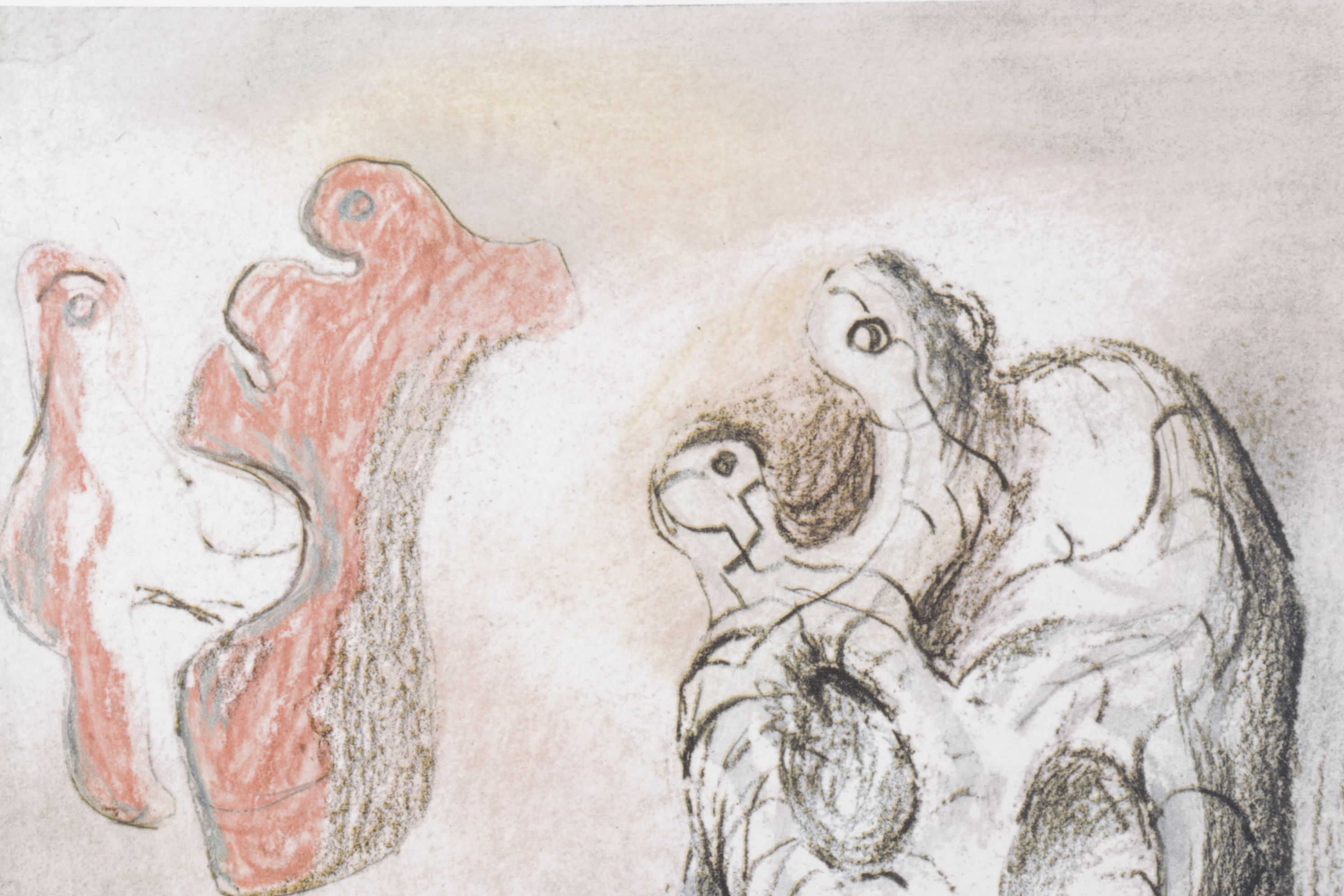 Offset Lithograph After Henry Moore “Seated Mother & Child," 1980