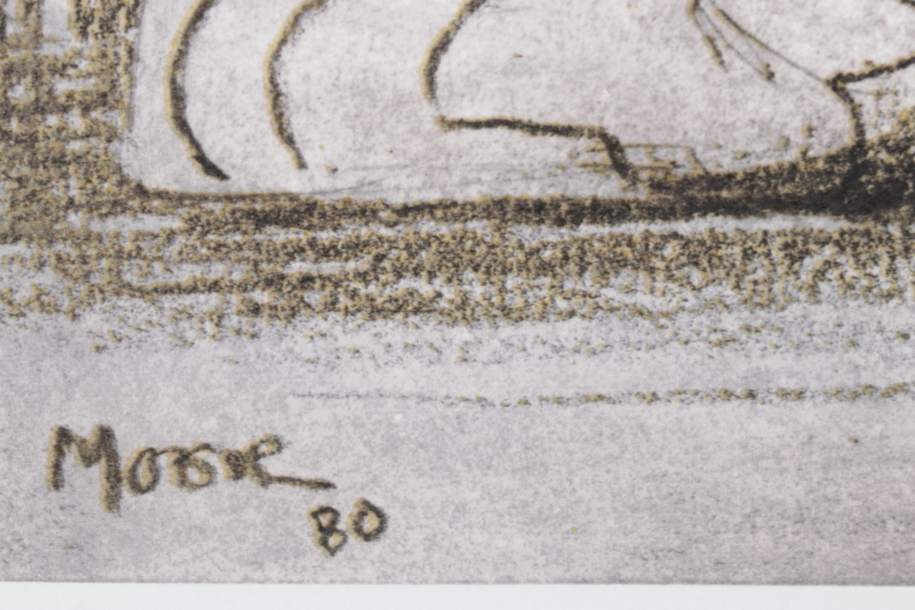 Offset Lithograph After Henry Moore “Seated Mother & Child," 1980