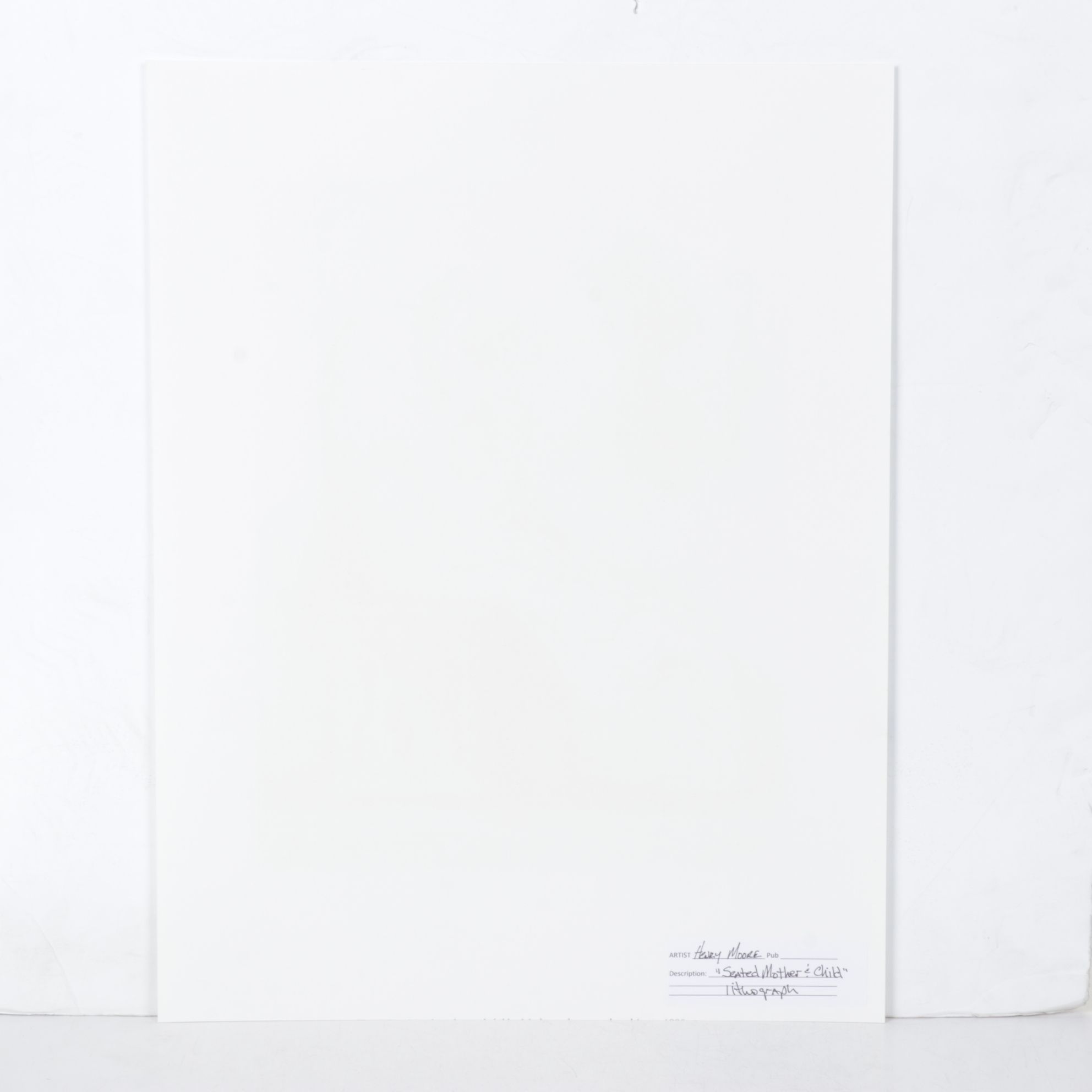 Offset Lithograph After Henry Moore “Seated Mother & Child," 1980