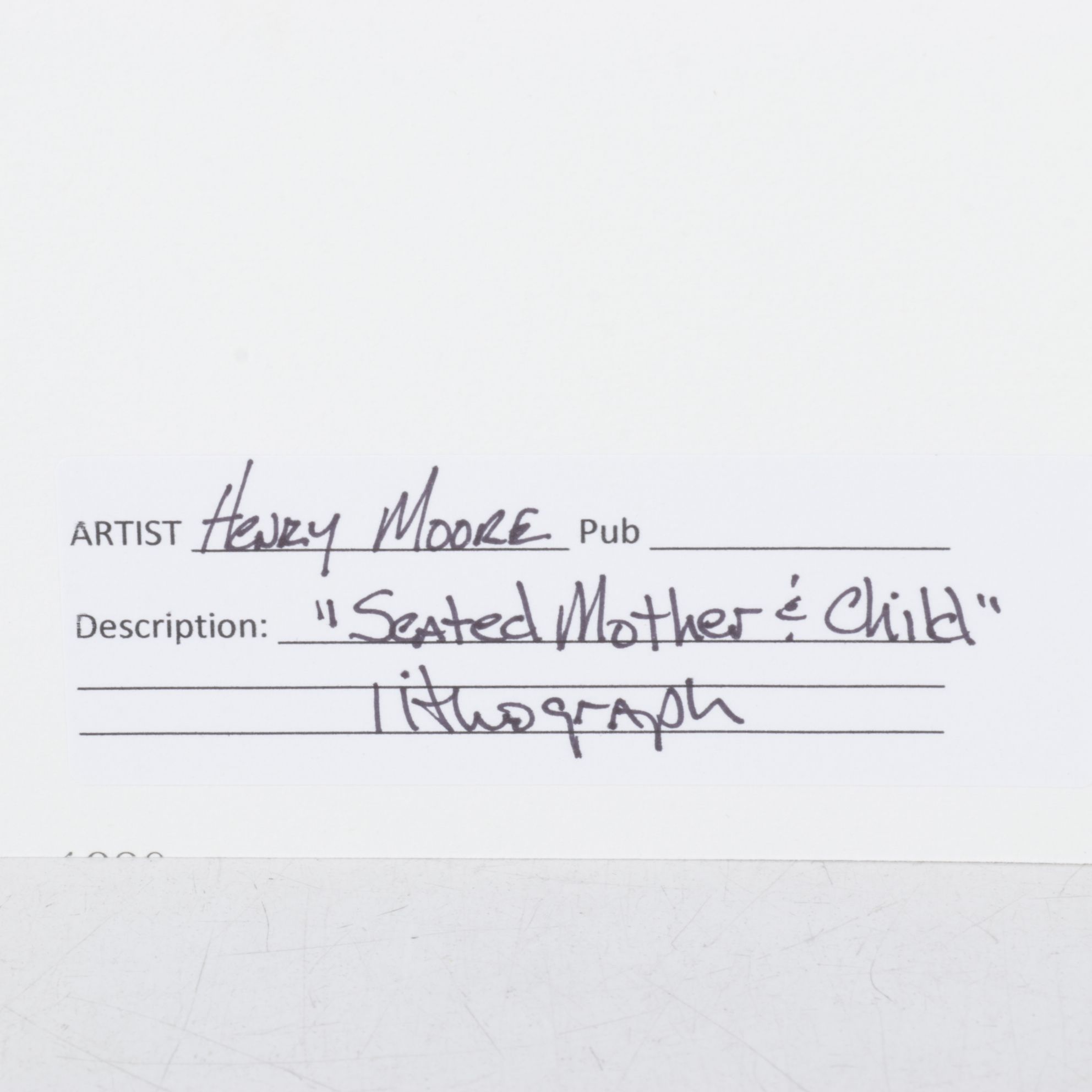 Offset Lithograph After Henry Moore “Seated Mother & Child," 1980