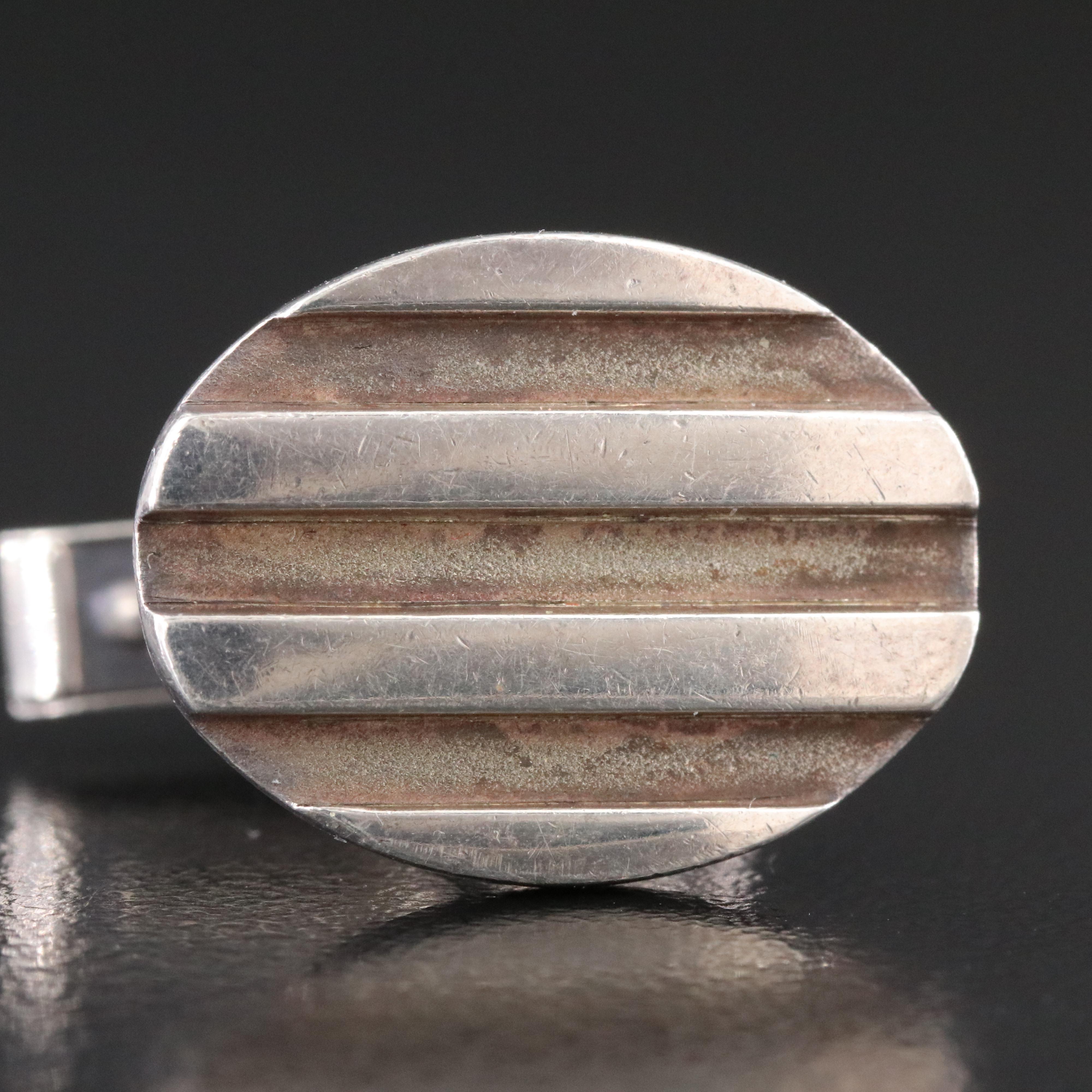 Tiffany & Co. Atlas Sterling Grooved Cufflinks