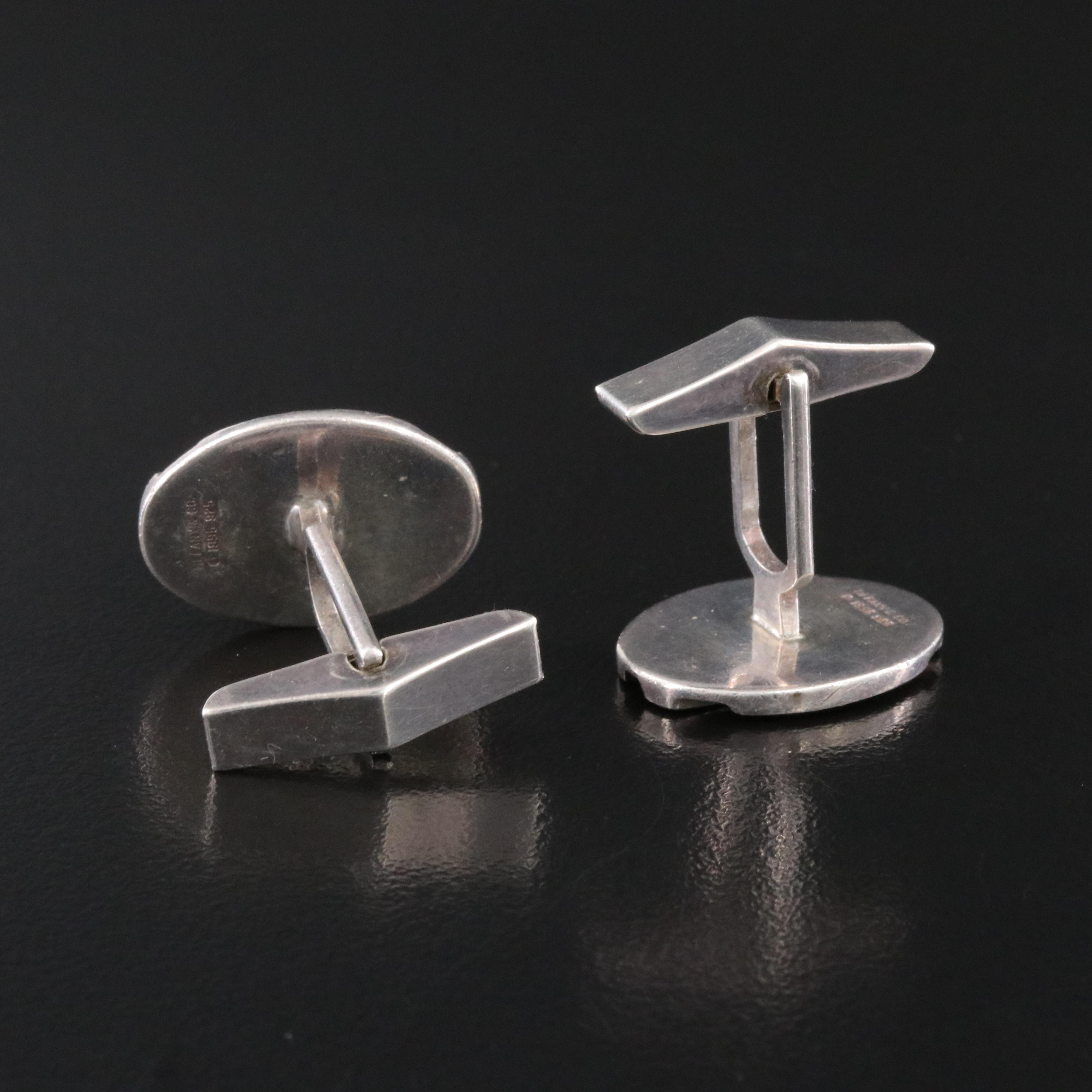 Tiffany & Co. Atlas Sterling Grooved Cufflinks