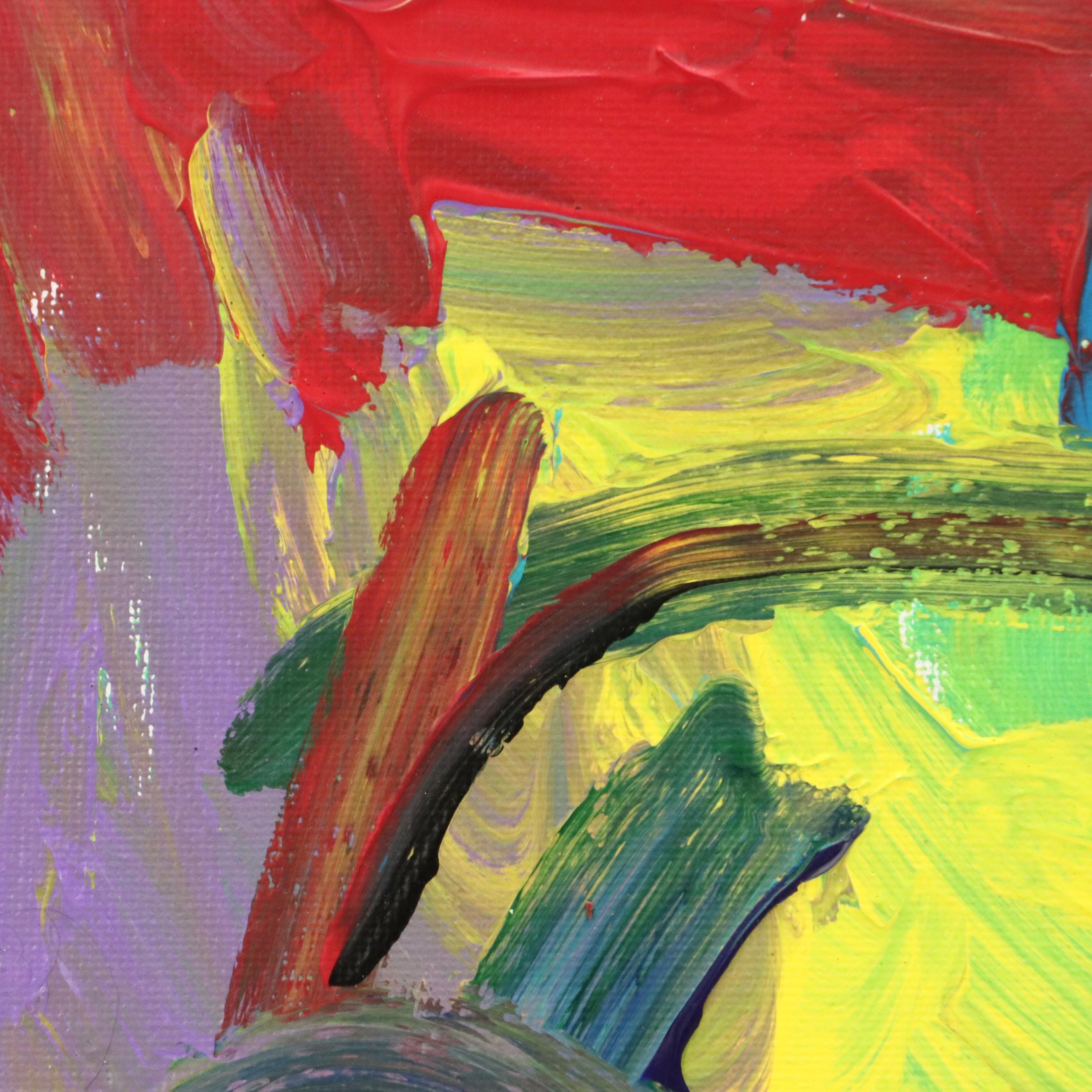 Abiola Idowu Stylized Acrylic Portrait Painting "You are my Angel," 2023