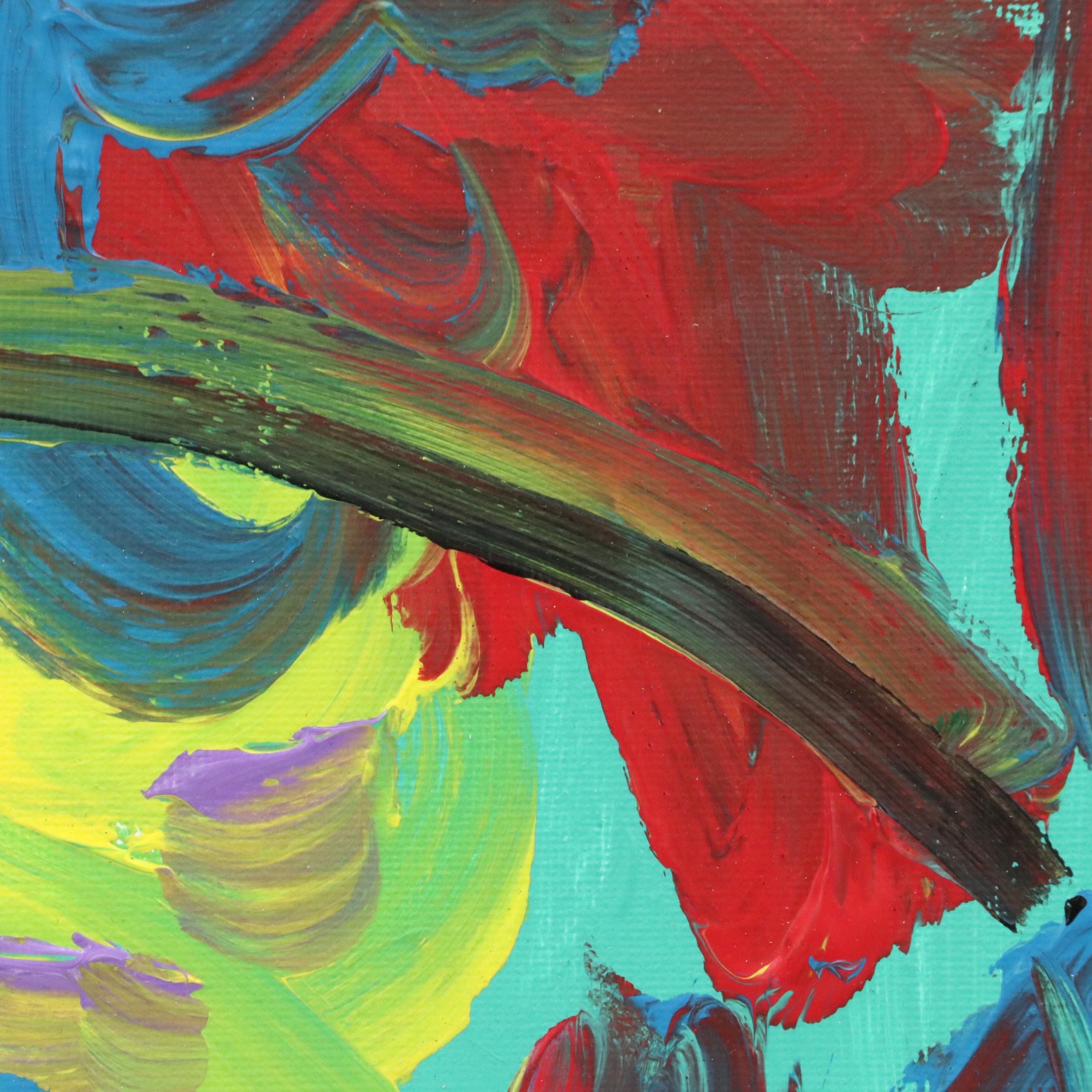 Abiola Idowu Stylized Acrylic Portrait Painting "You are my Angel," 2023