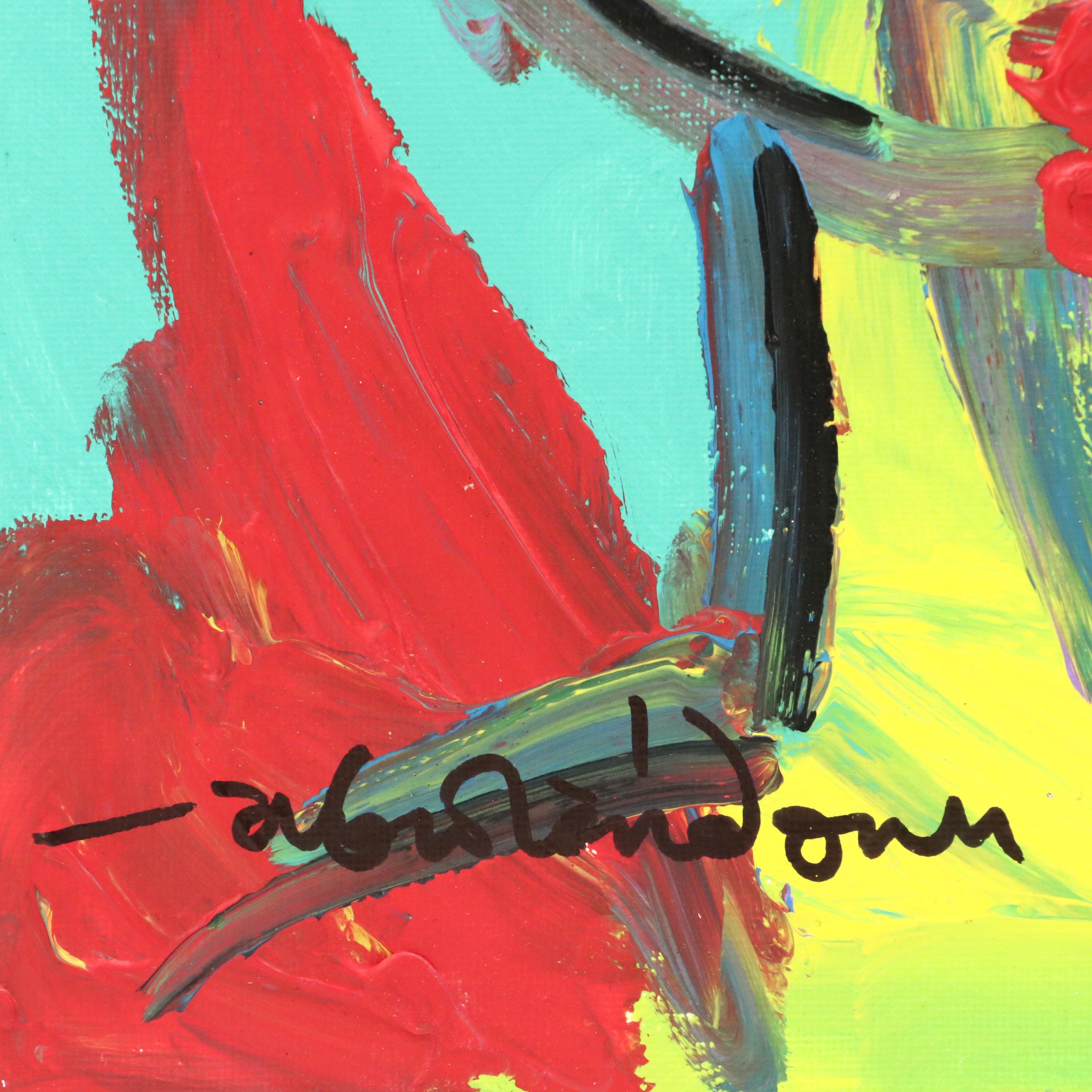 Abiola Idowu Stylized Acrylic Portrait Painting "You are my Angel," 2023