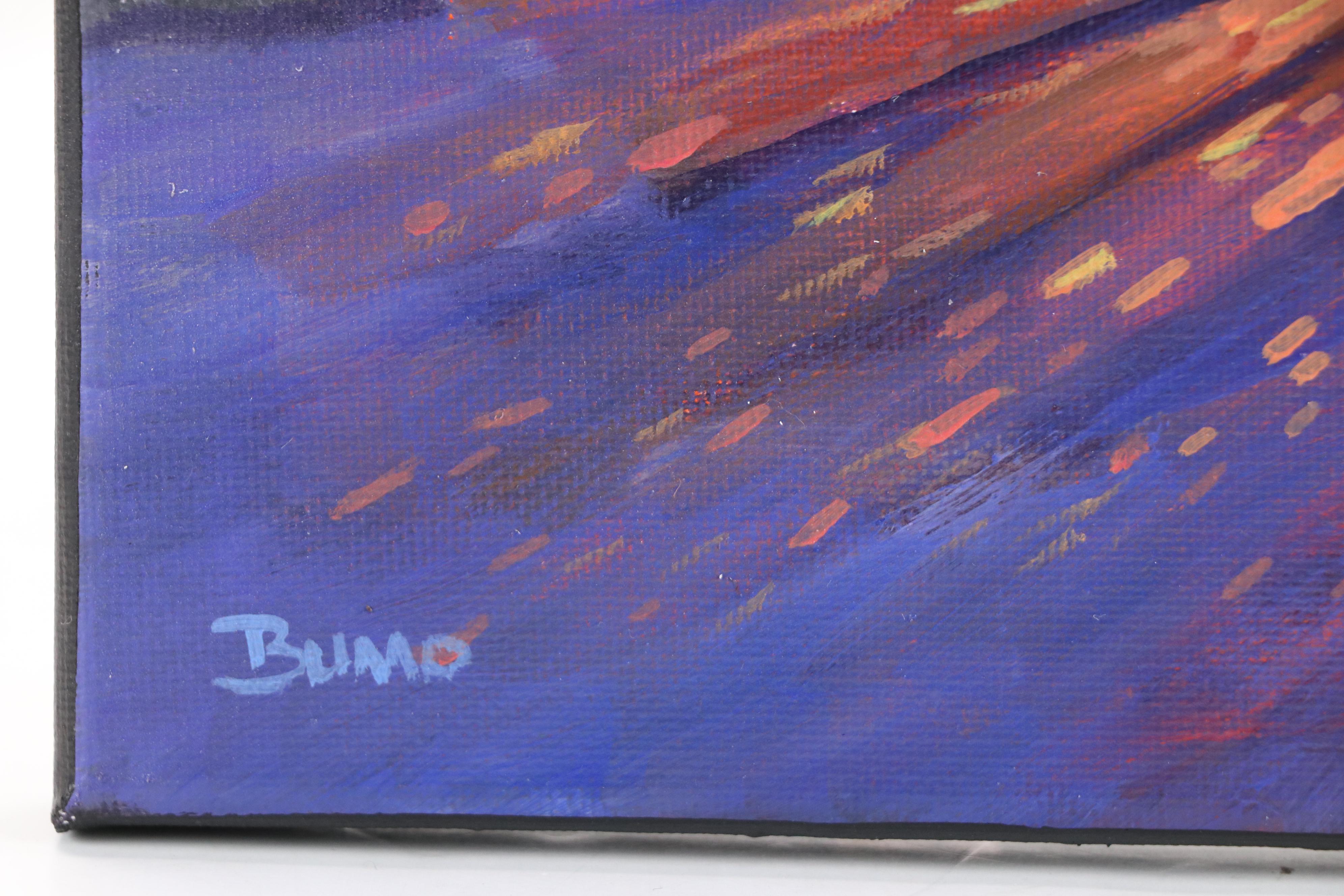 Doug "Bumo" Johnpeer Forest Landscape Oil Painting "Dog Walker," 2025