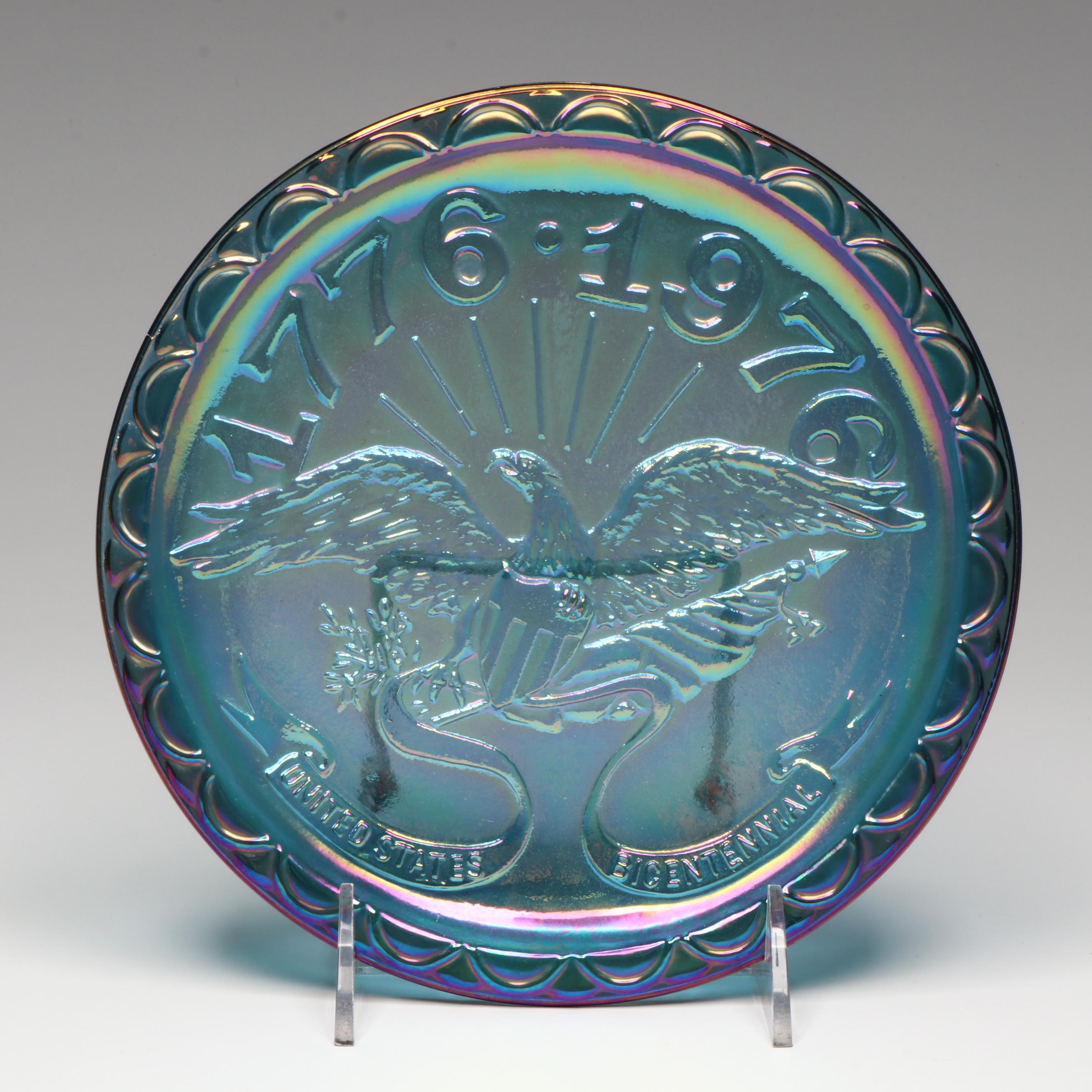 Fenton Glass Plates Featuring Eagle, Liberty Hall and Liberty Bell