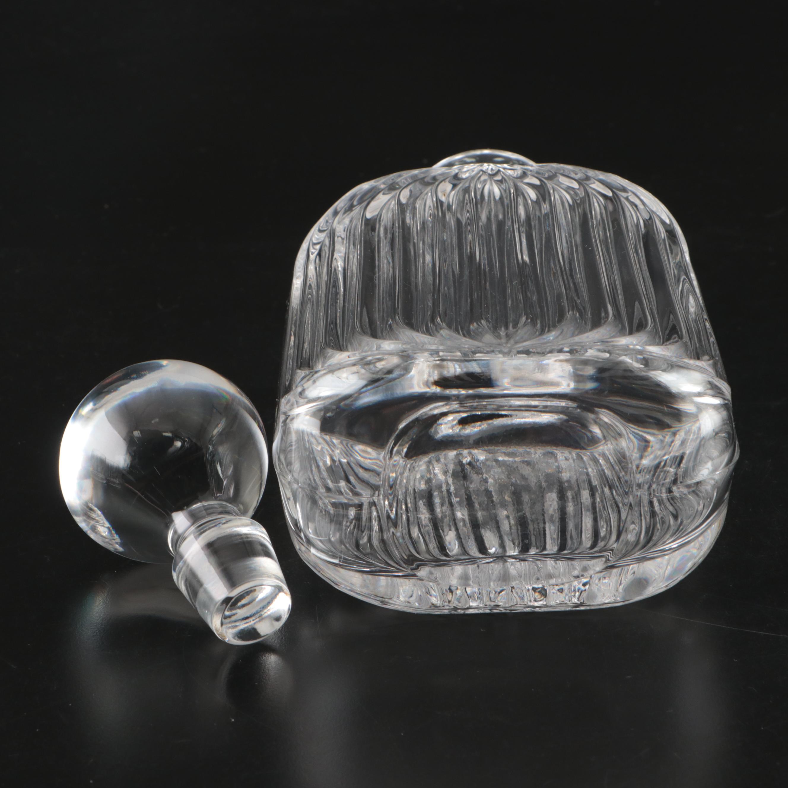 Crystal Old Fashioned Glasses with Crystal Decanter