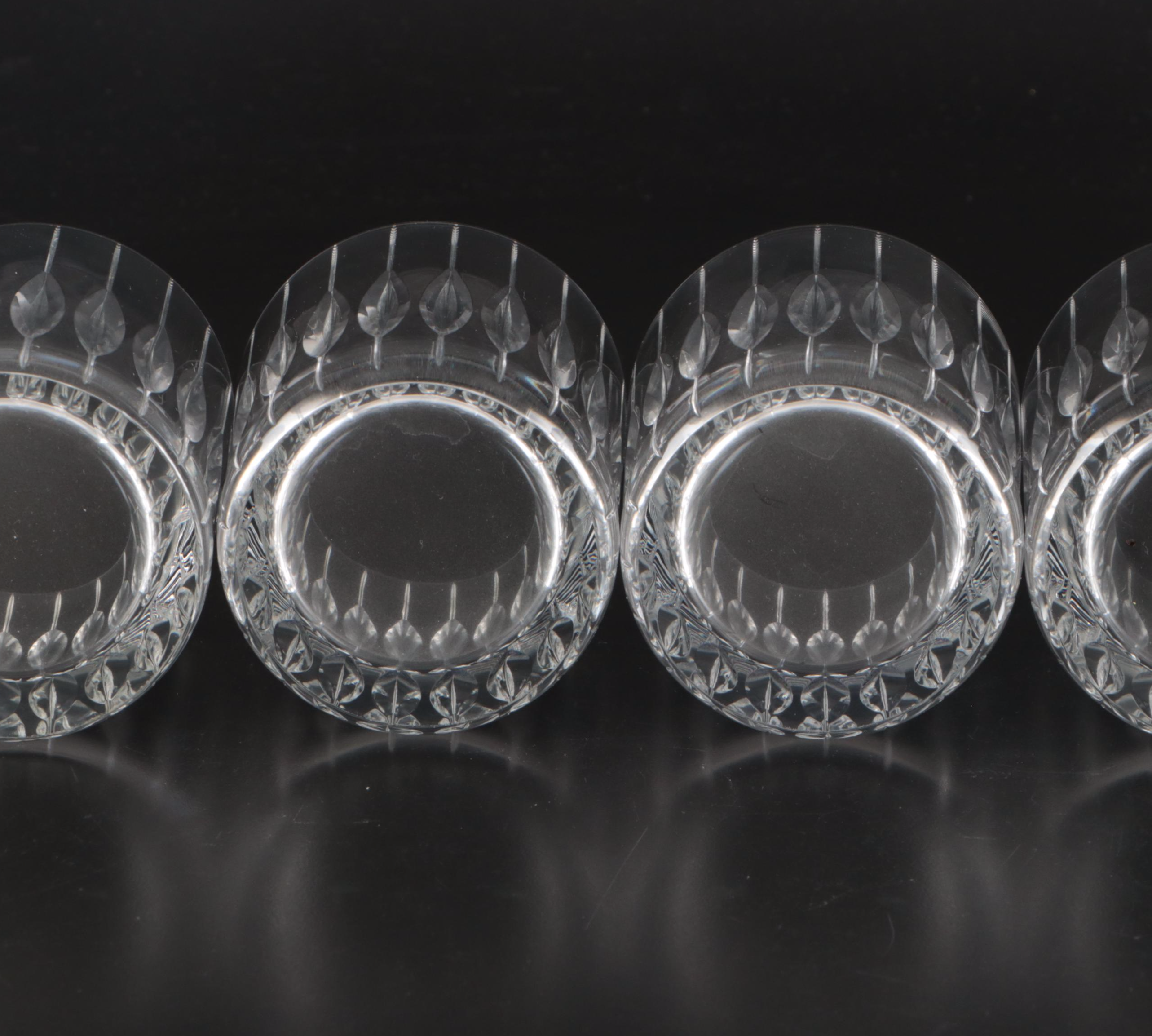 Crystal Old Fashioned Glasses with Crystal Decanter