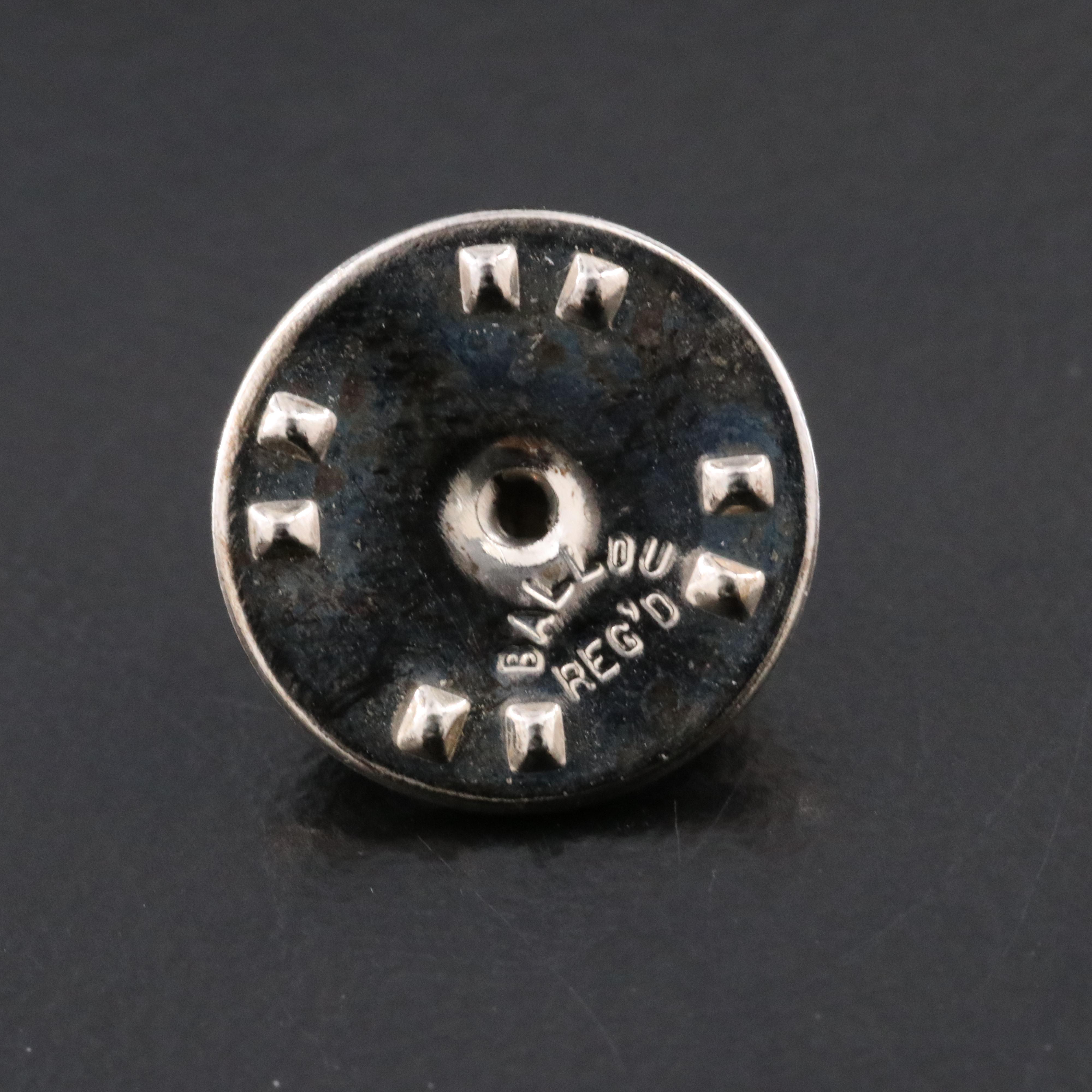 K & S Co. Pewter Statue of Liberty Pin with Rhinestone Accent