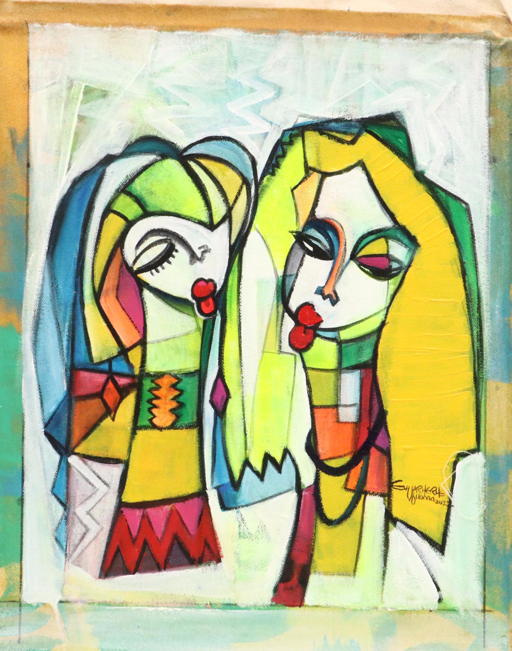 Evuarherhe Ufuoma Acrylic Painting "Beauty I," 2022