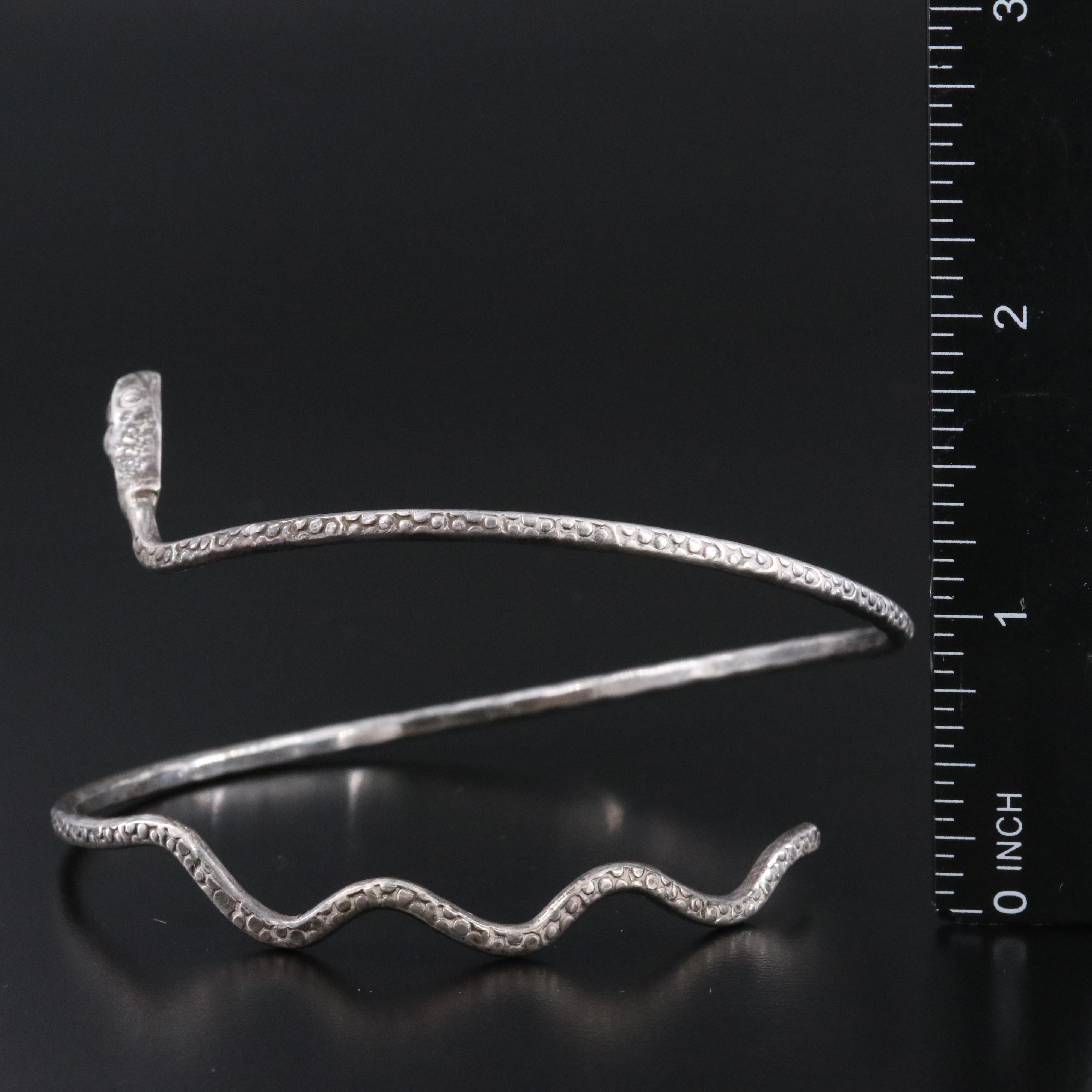 Mexican Sterling Snake Bypass Bracelet