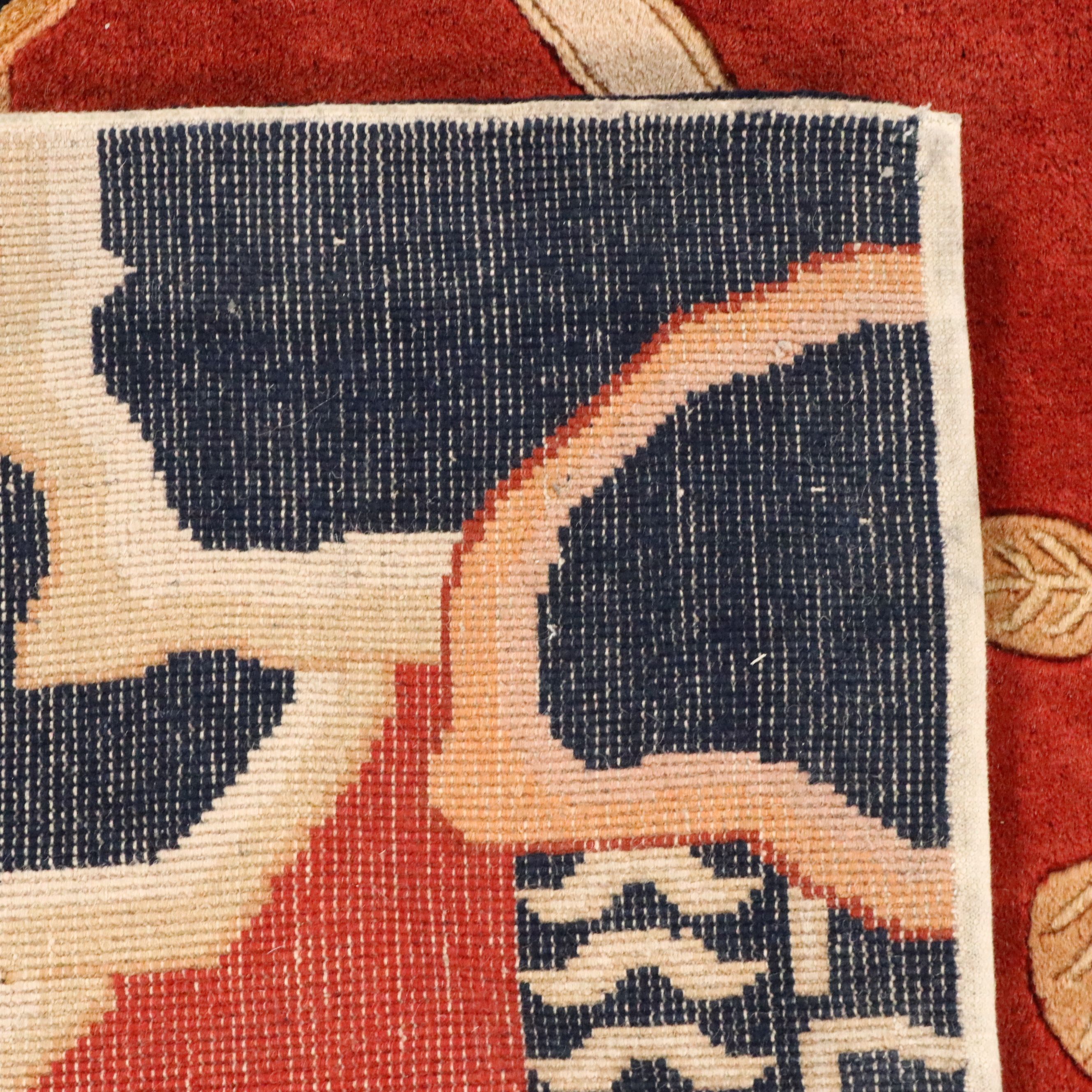 7'11 x 9'11 Hand-Knotted Chinese Style Tree of Life & Birds Pictorial Area Rug