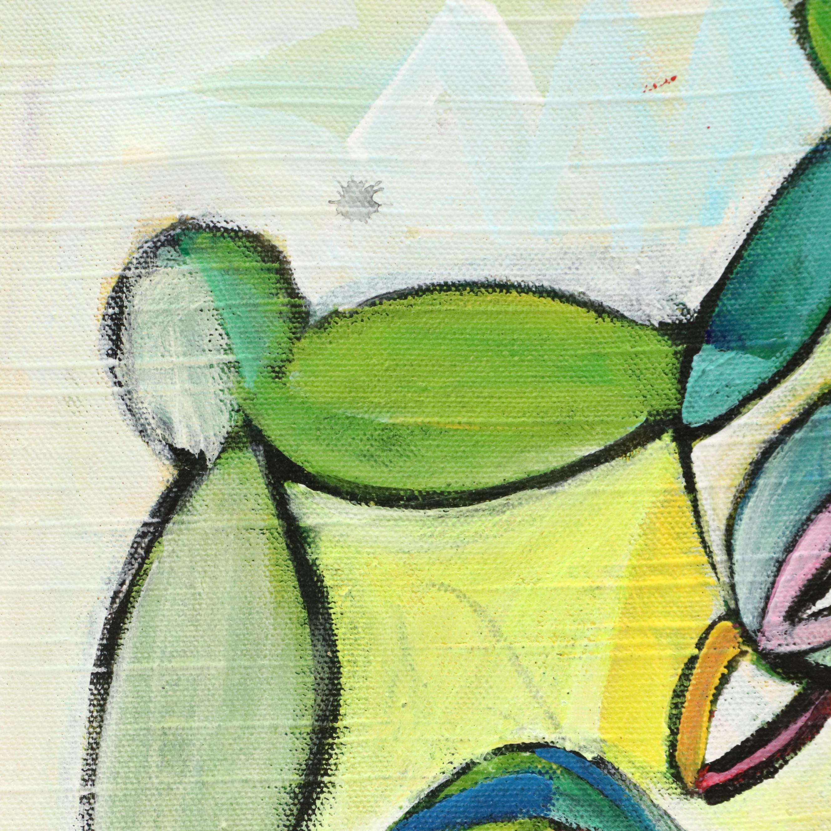 Evuarherhe Ufuoma Stylized Acrylic Painting "Large Family," 2022