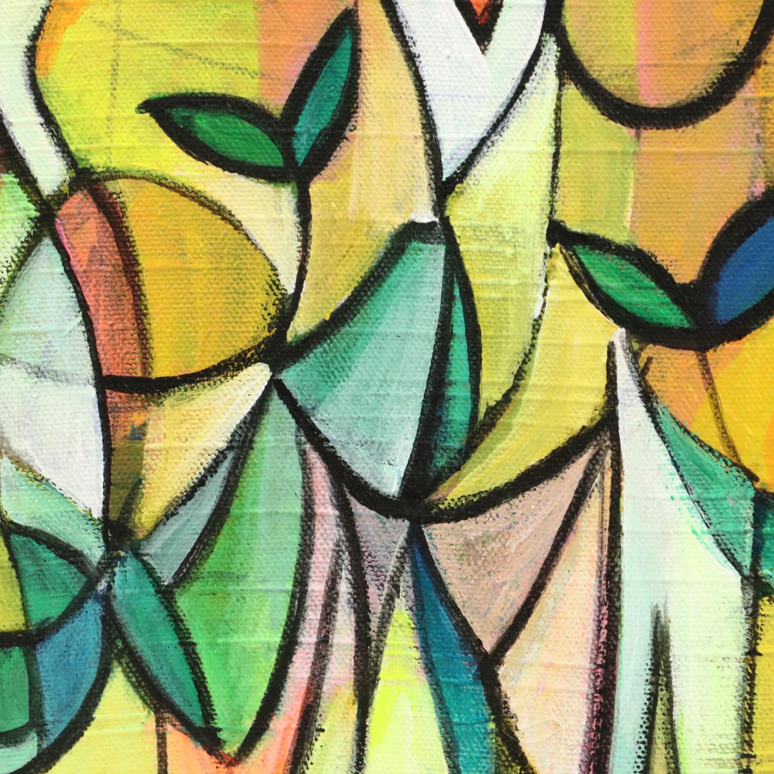 Evuarherhe Ufuoma Stylized Acrylic Painting "Large Family," 2022