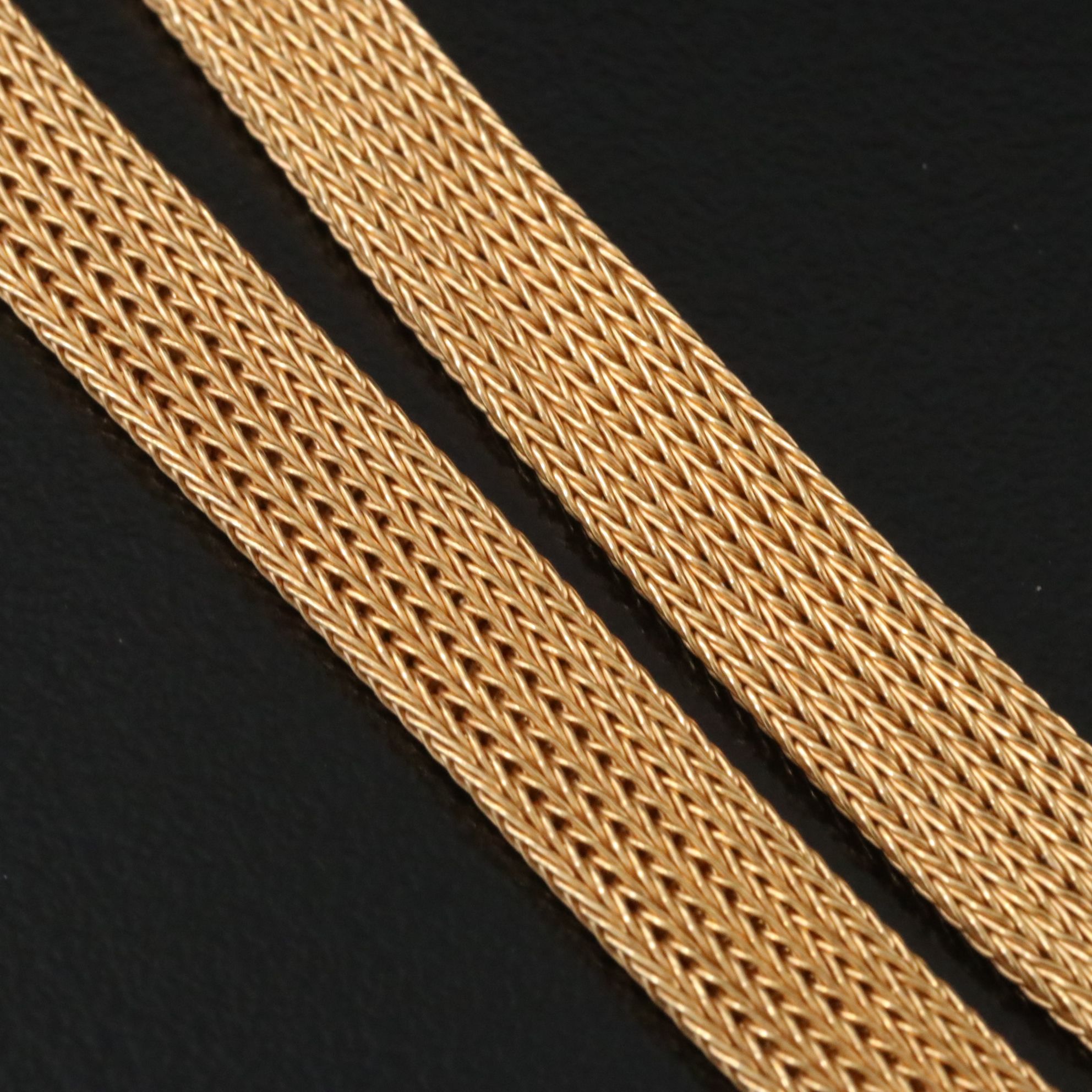 Italian 18K Foxtail Chain and Bow Necklace