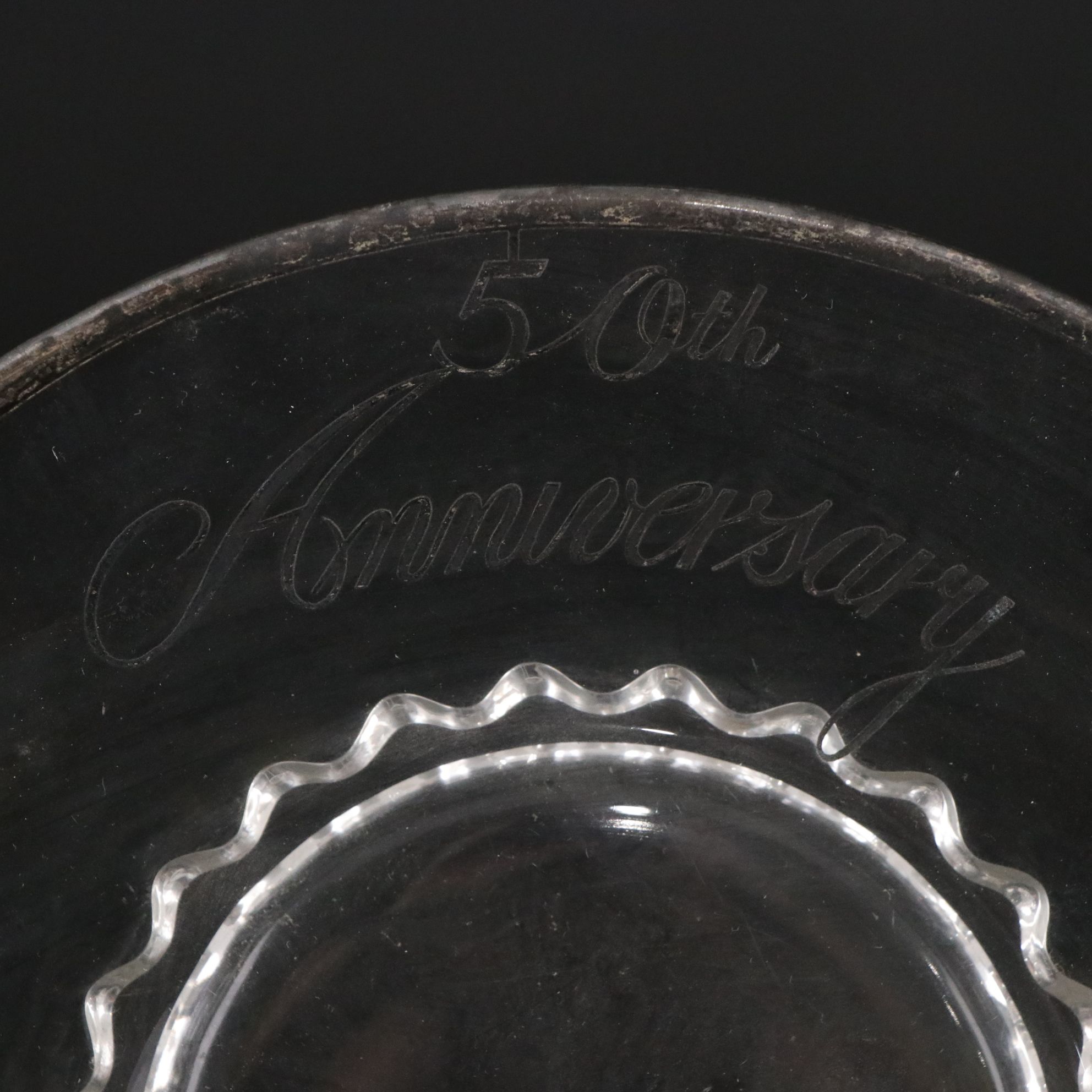 Silver Plate & Glass Napkin Rings, Serving Plate & More