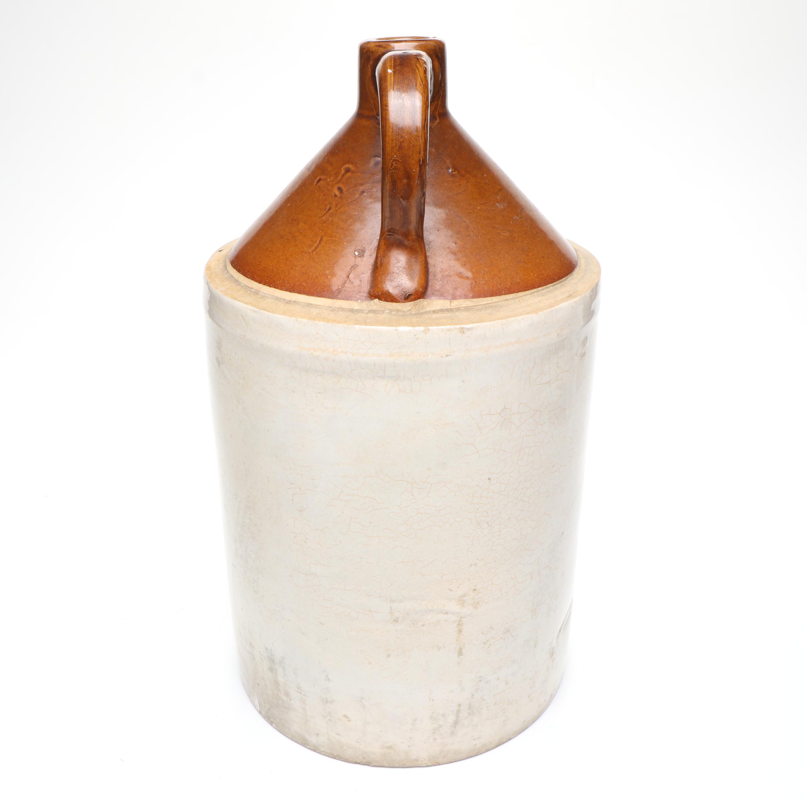 Five-Gallon Stoneware Jug, Late 19th/Early 20th Century