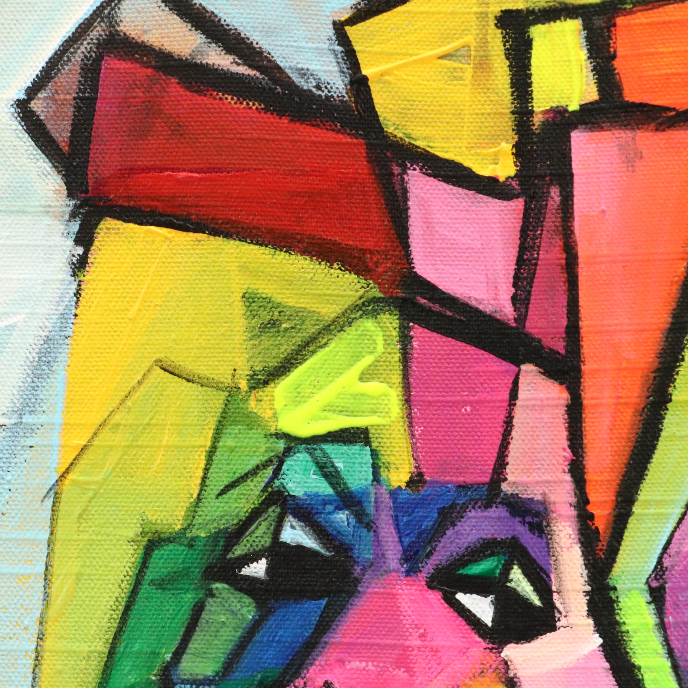 Evuarherhe Ufuoma Modern Acrylic Painting "Great Attitude," 2022