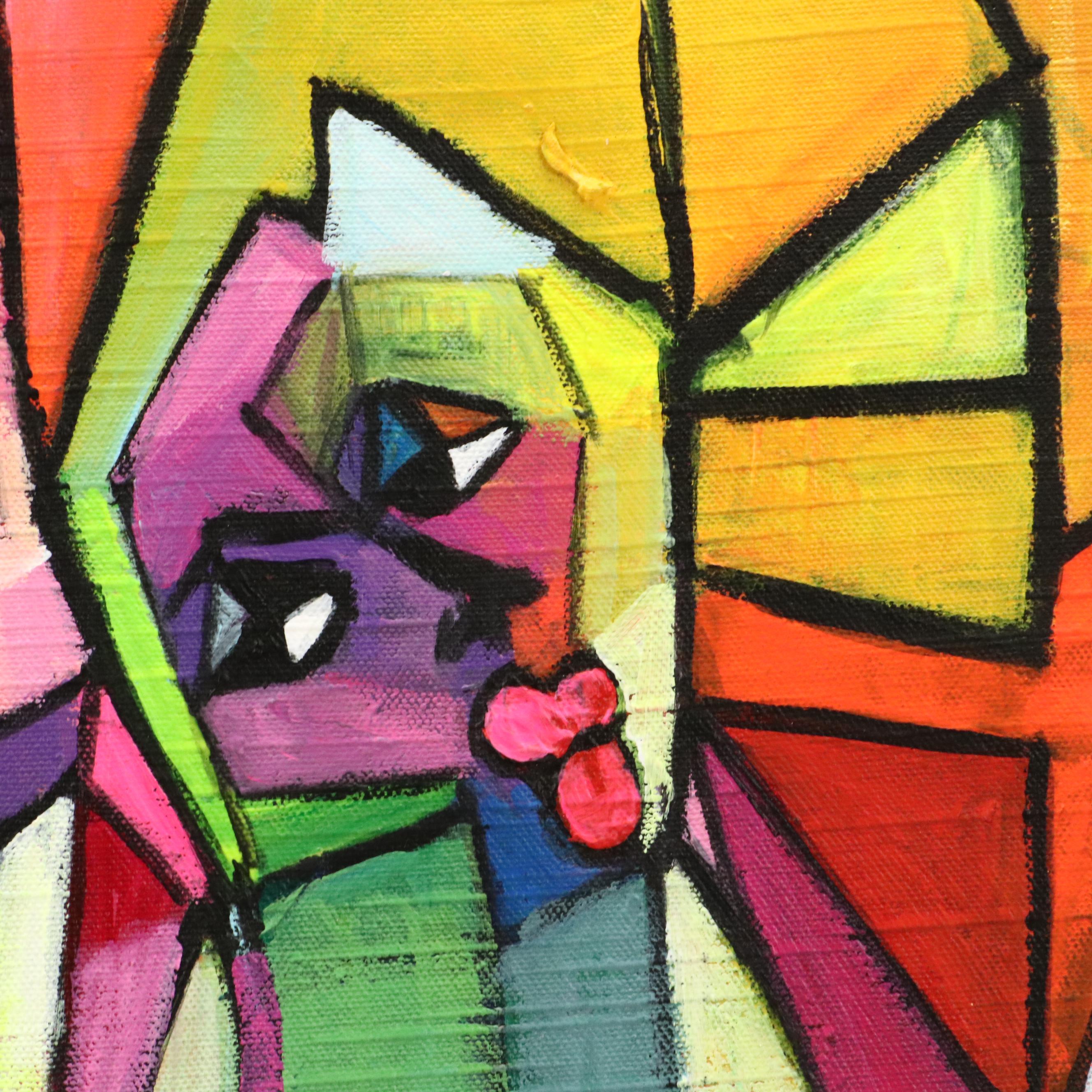 Evuarherhe Ufuoma Modern Acrylic Painting "Great Attitude," 2022