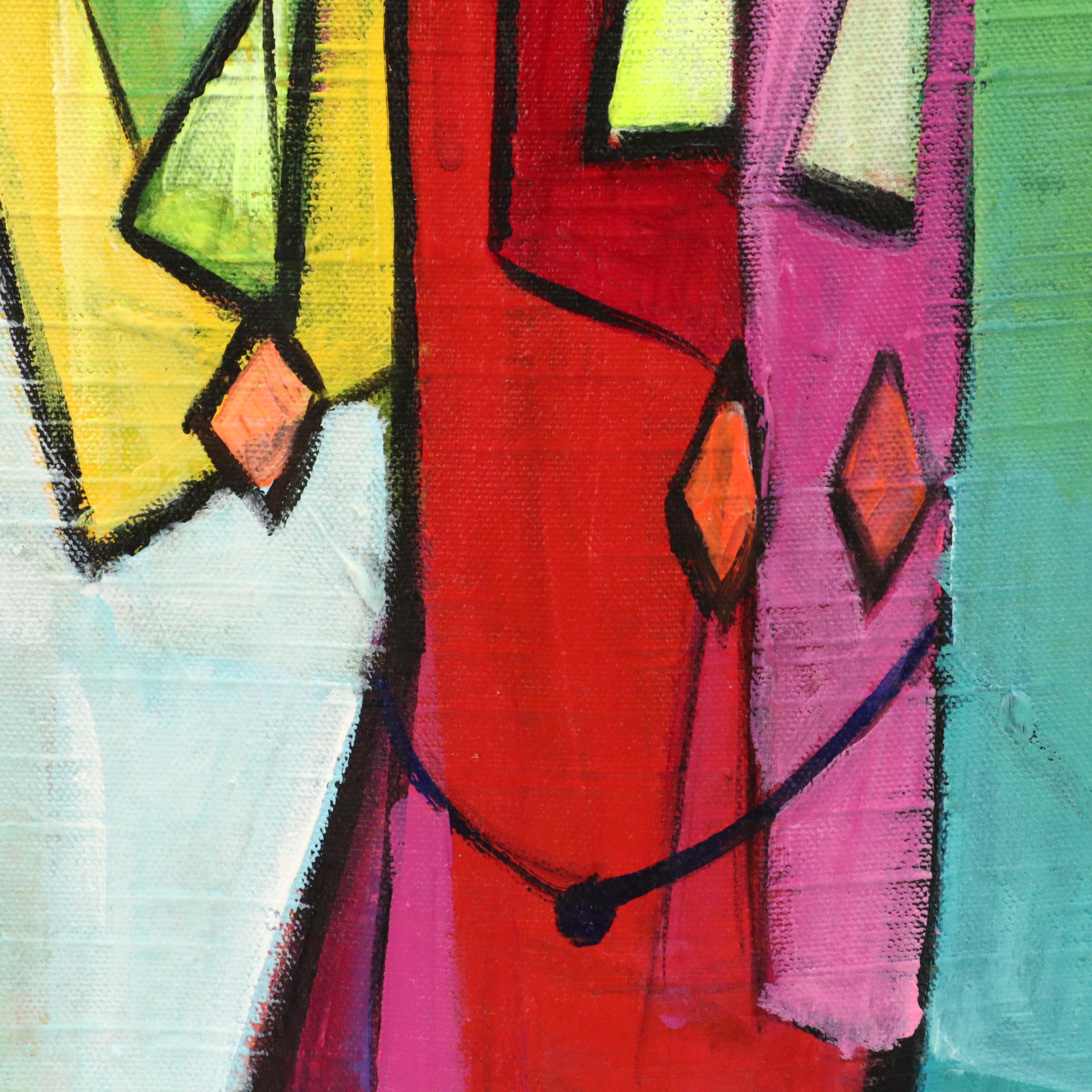 Evuarherhe Ufuoma Modern Acrylic Painting "Great Attitude," 2022