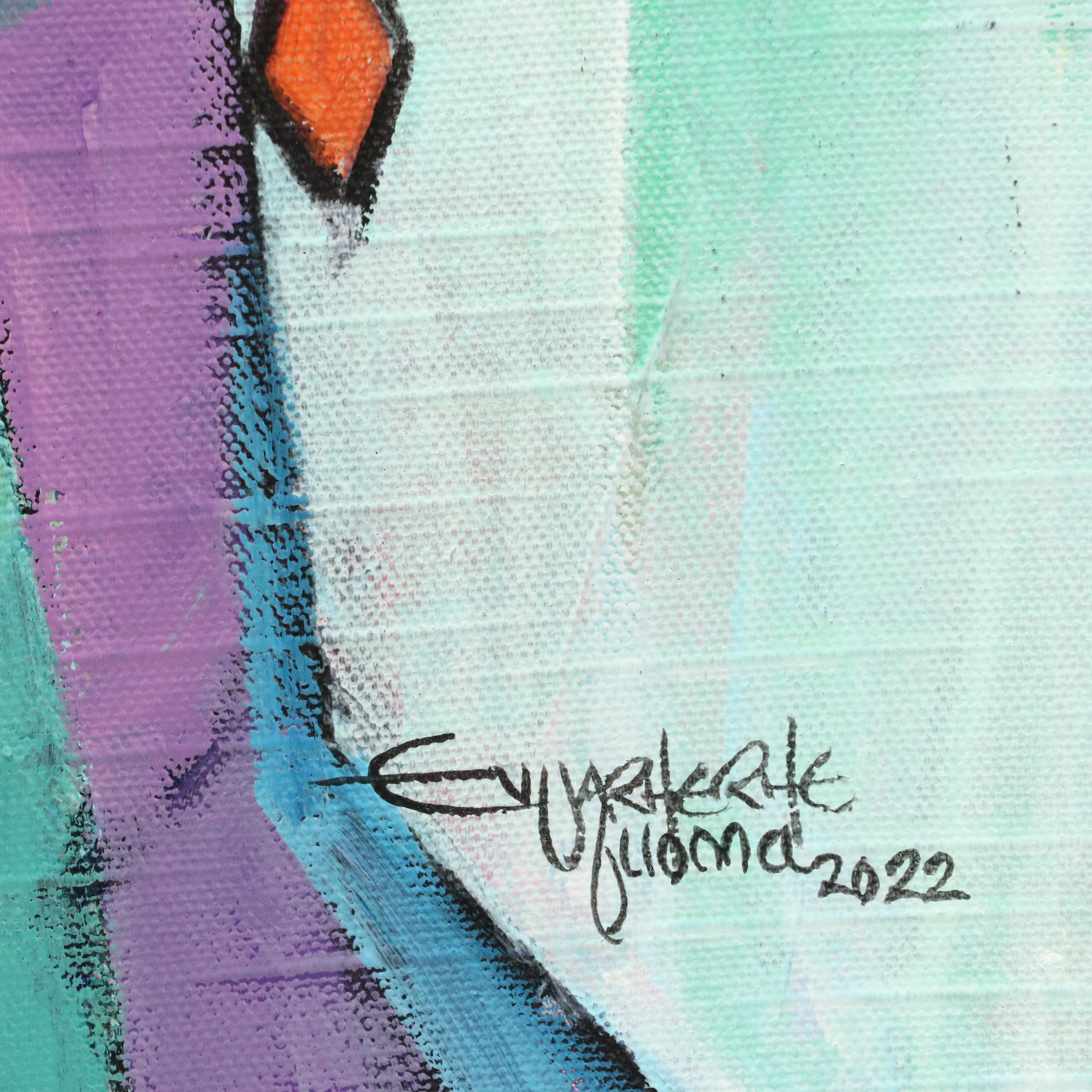 Evuarherhe Ufuoma Modern Acrylic Painting "Great Attitude," 2022
