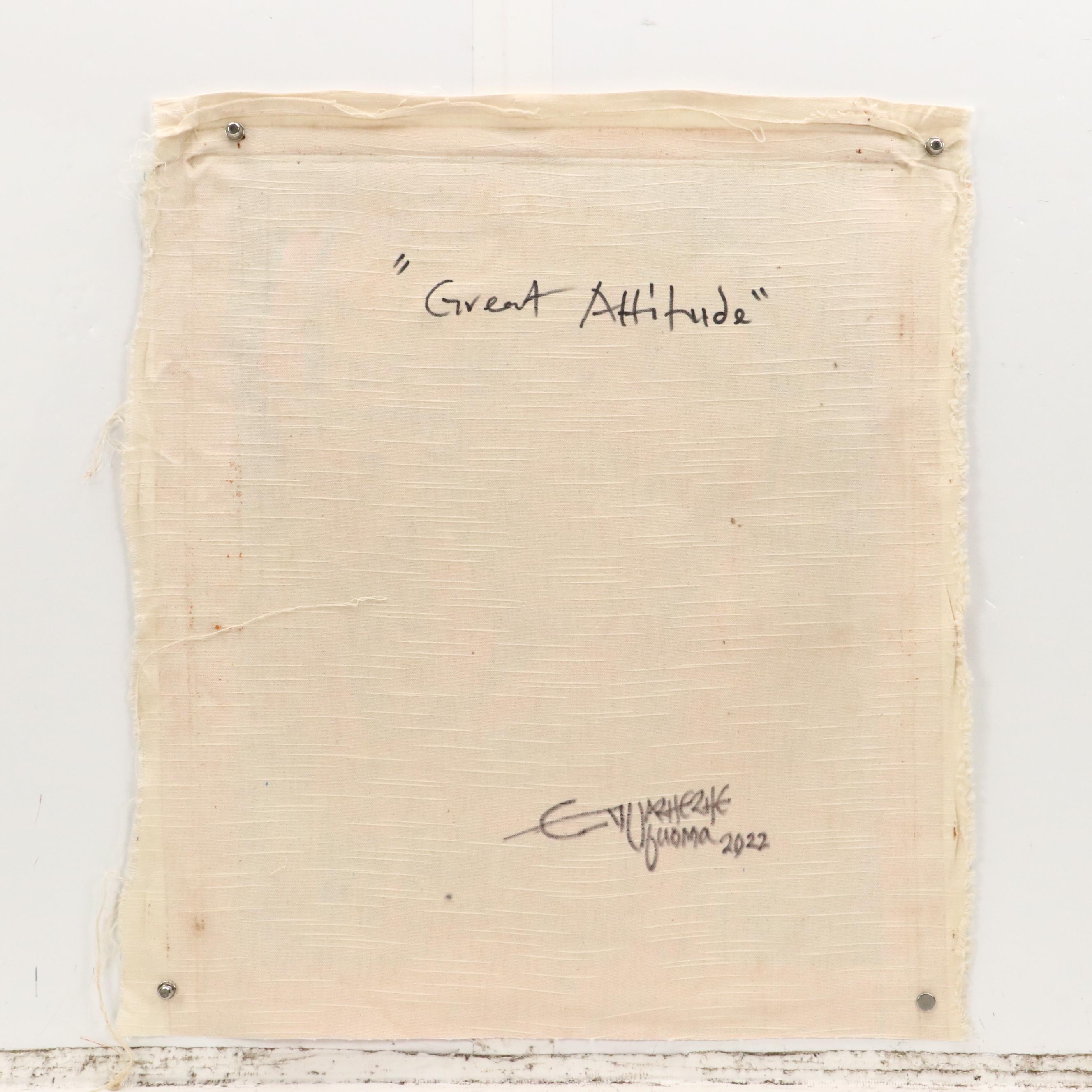 Evuarherhe Ufuoma Modern Acrylic Painting "Great Attitude," 2022