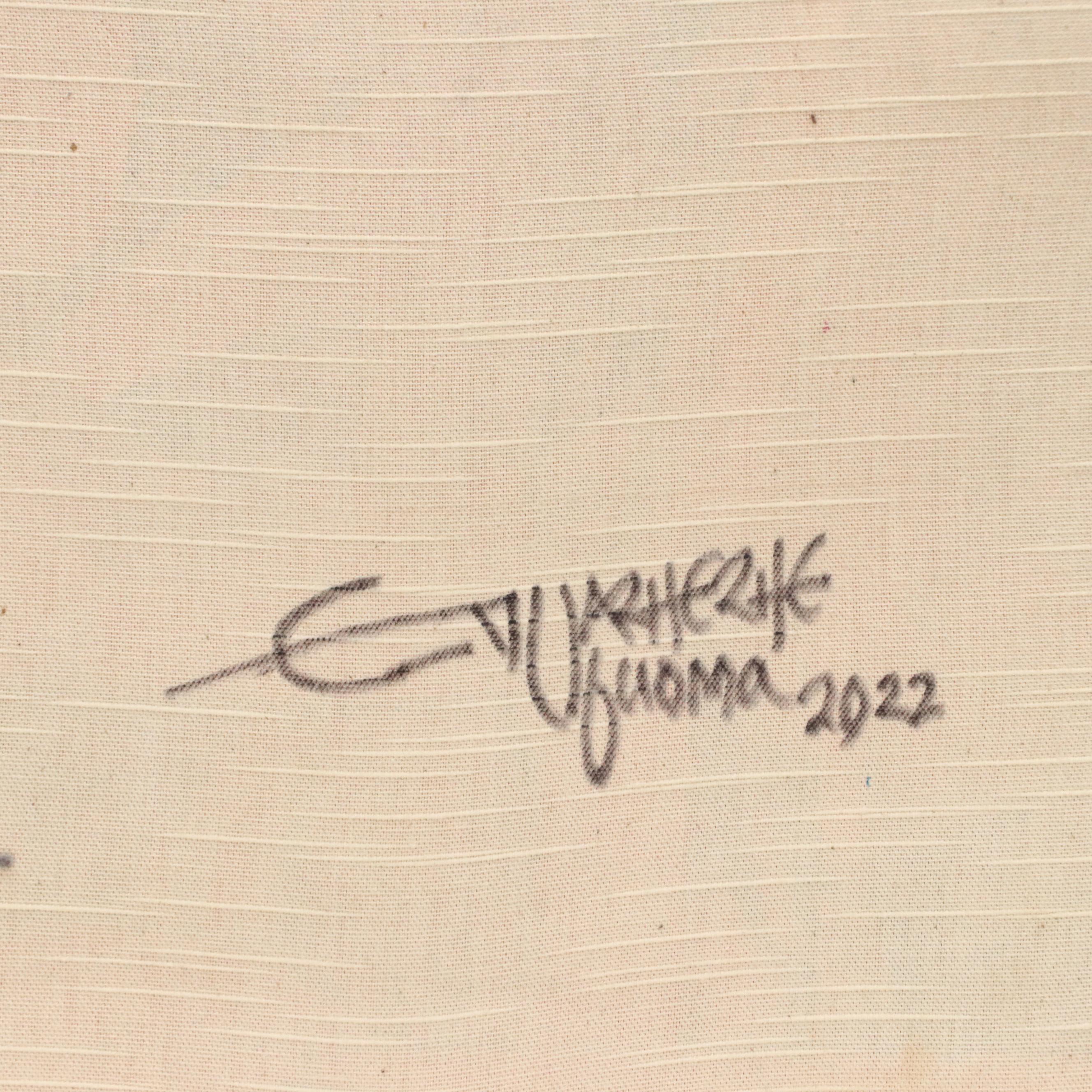 Evuarherhe Ufuoma Modern Acrylic Painting "Great Attitude," 2022