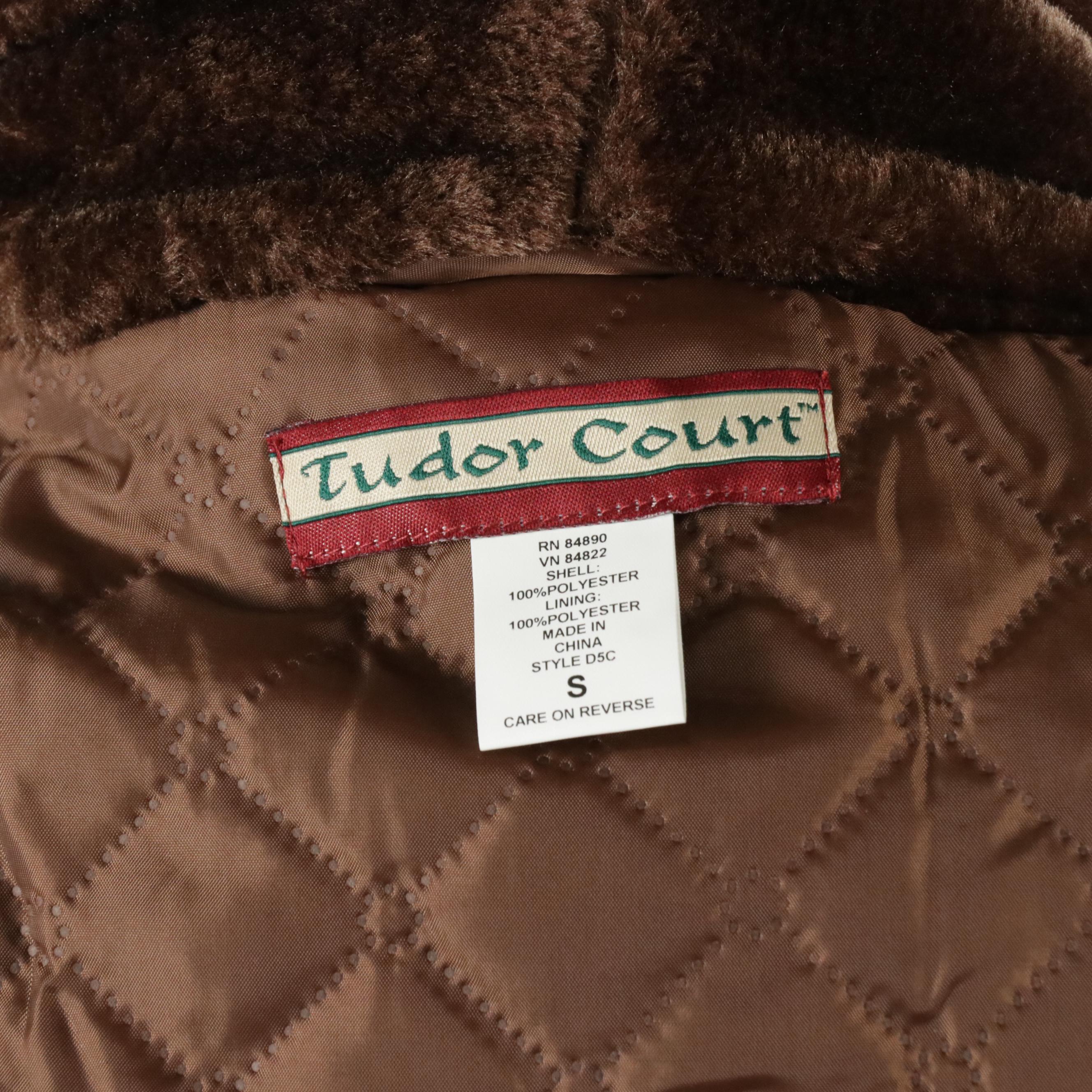 Tudor Court Black and Brown Faux-Fur Snap-Front Jackets
