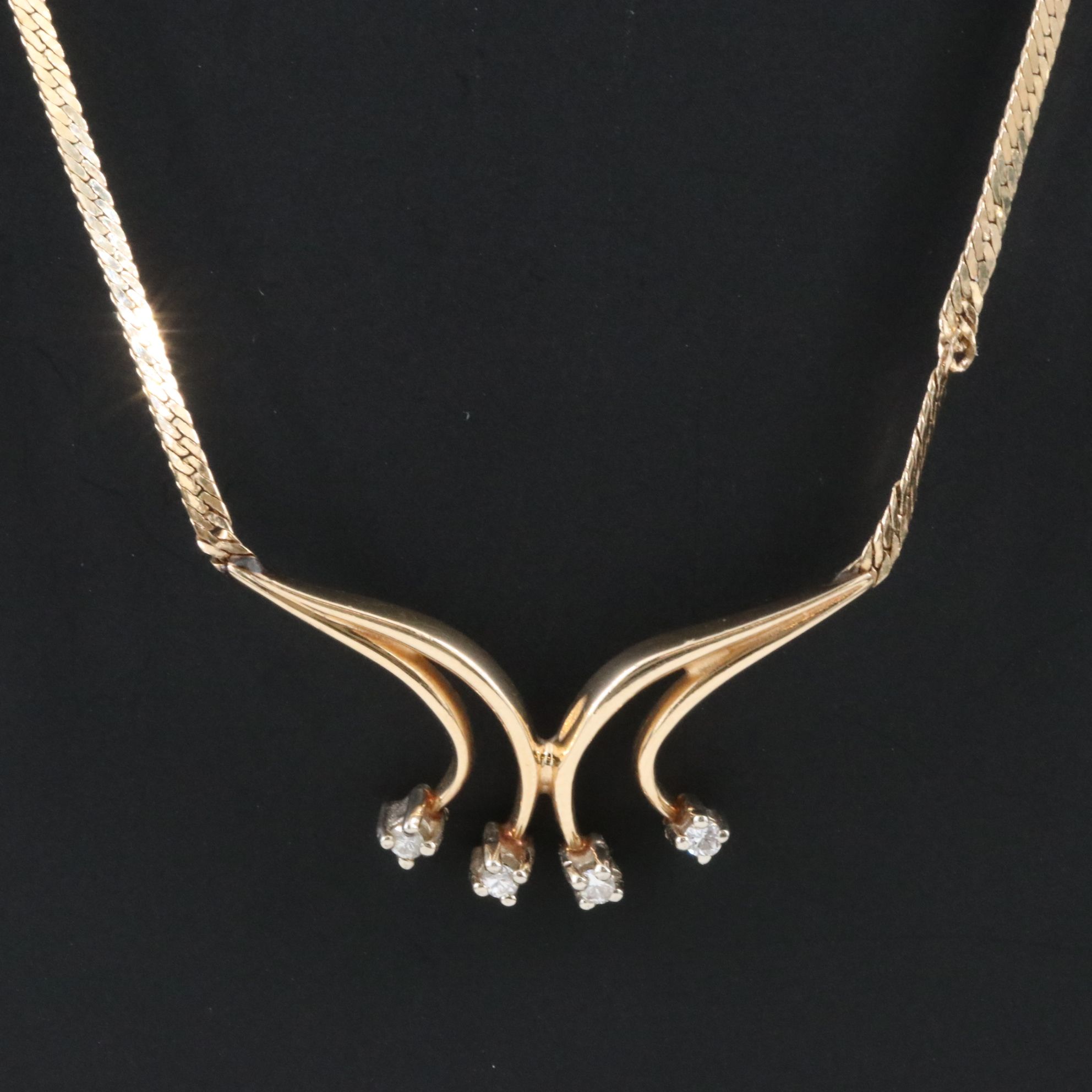 14K 0.10 CTW Diamond Necklace