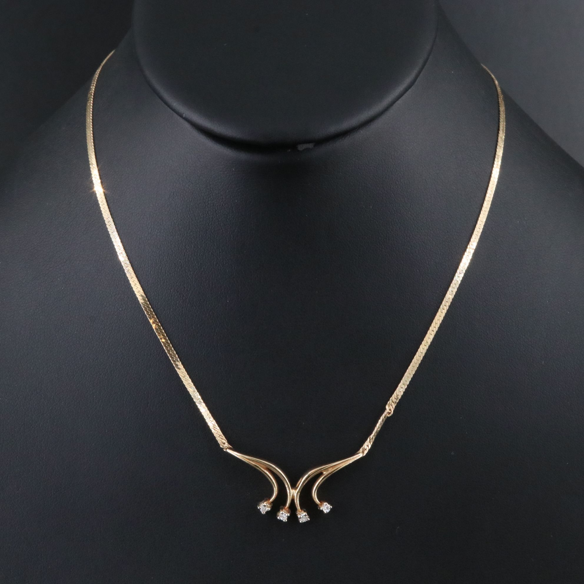 14K 0.10 CTW Diamond Necklace