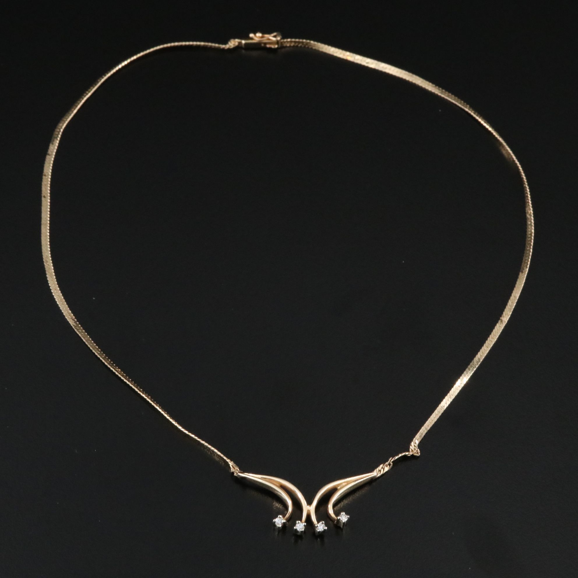 14K 0.10 CTW Diamond Necklace