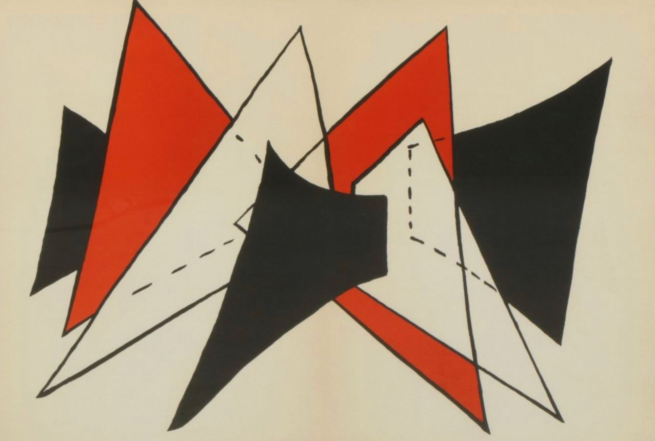 Alexander Calder Double-Page Color Lithograph for "Derrière le Miroir," 1963