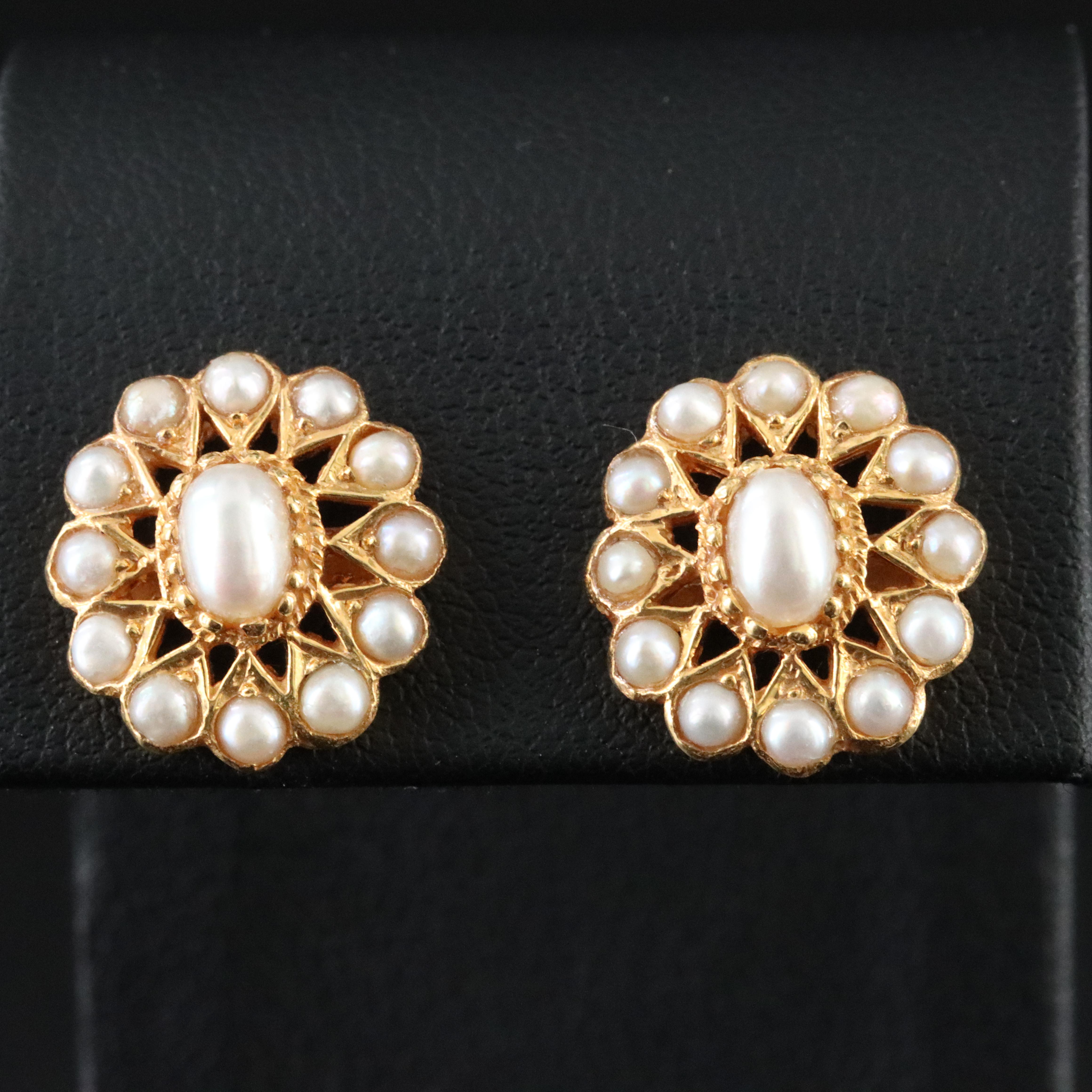 22K Pearl Earrings