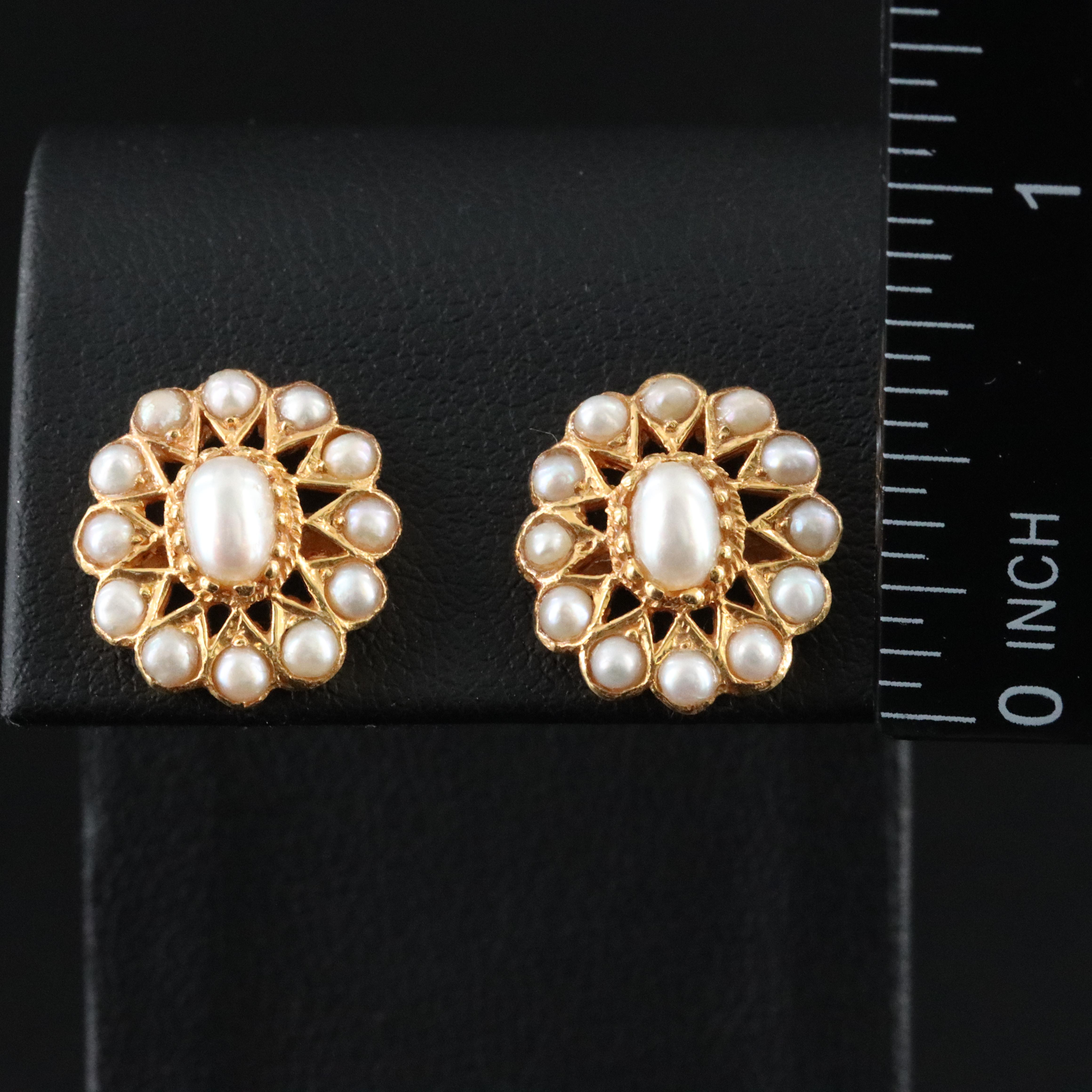 22K Pearl Earrings