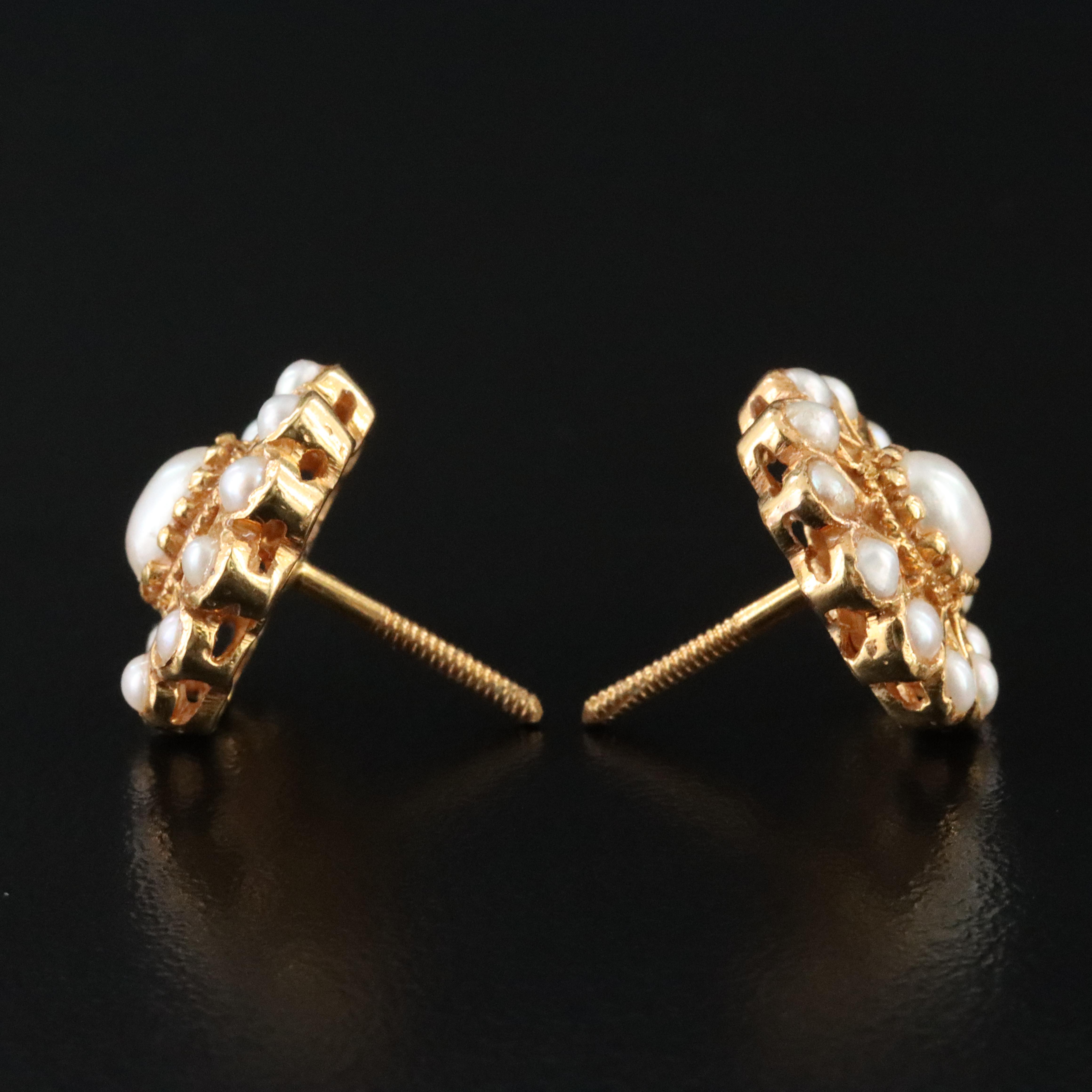 22K Pearl Earrings