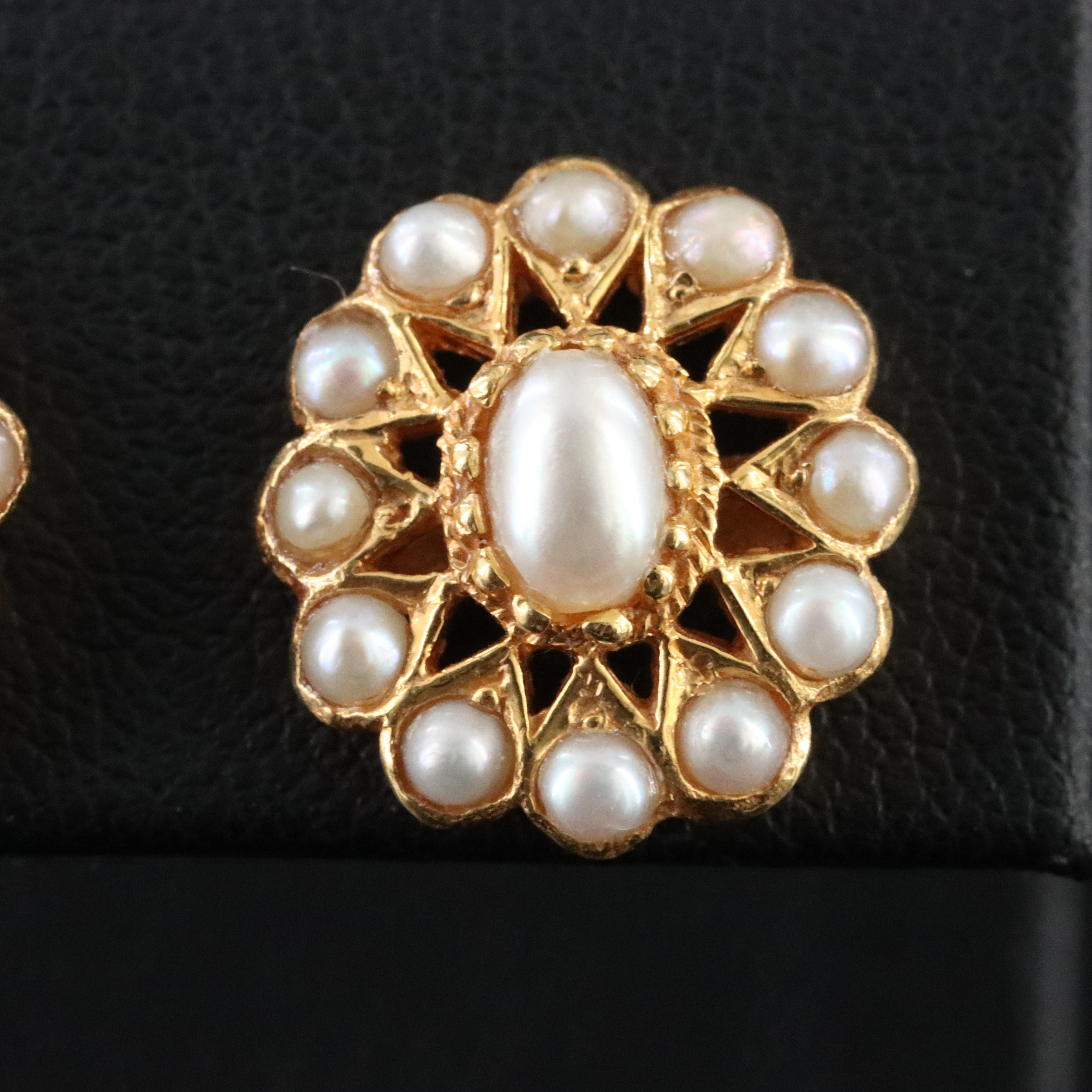 22K Pearl Earrings