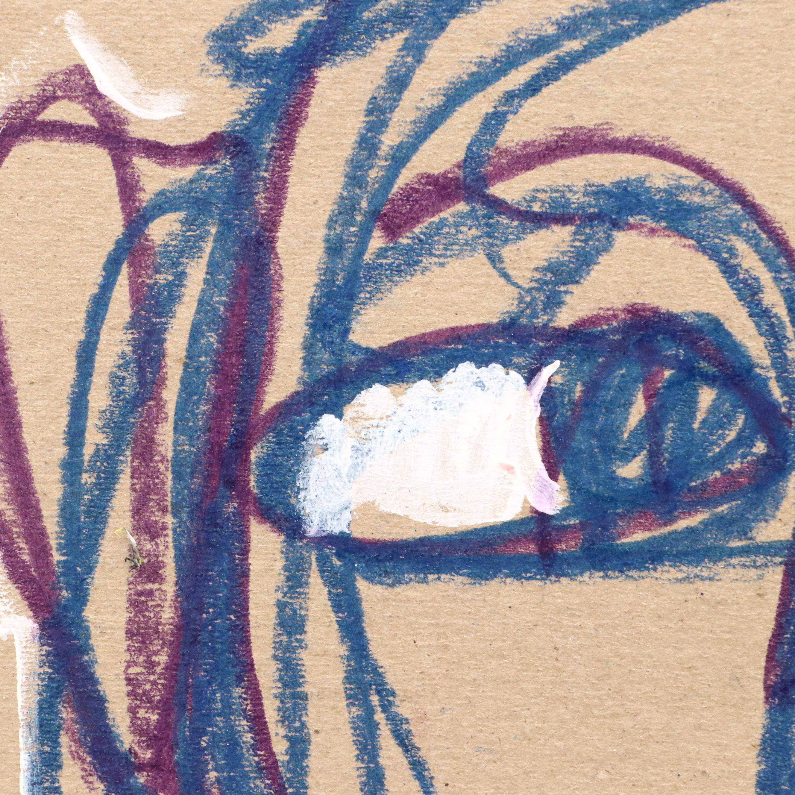 Abiola Idowu Modern Portrait Drawing "I Love you a great DEAL," 2023