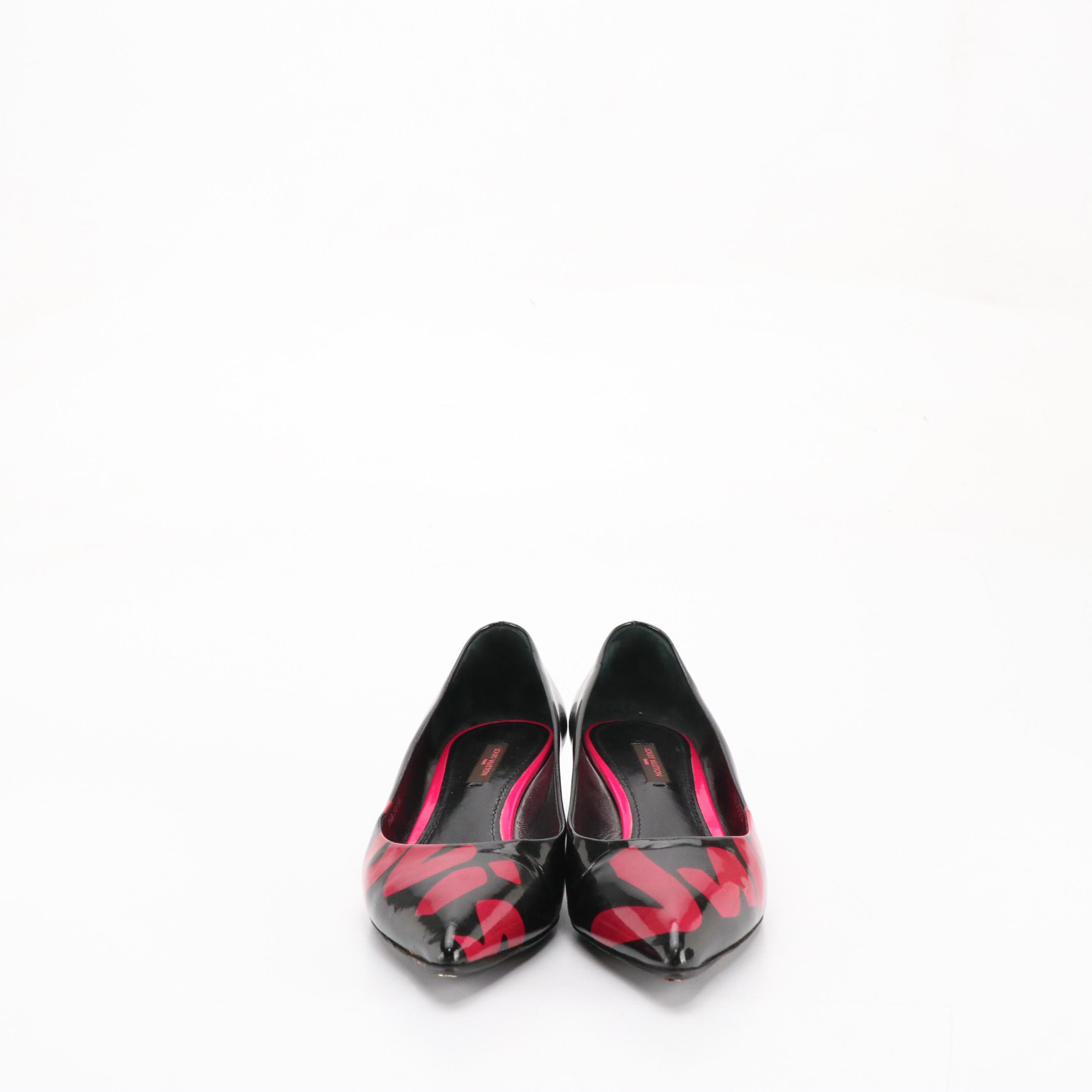 Louis Vuitton x Stephen Sprouse Graffiti Kitten Heels in Patent Leather