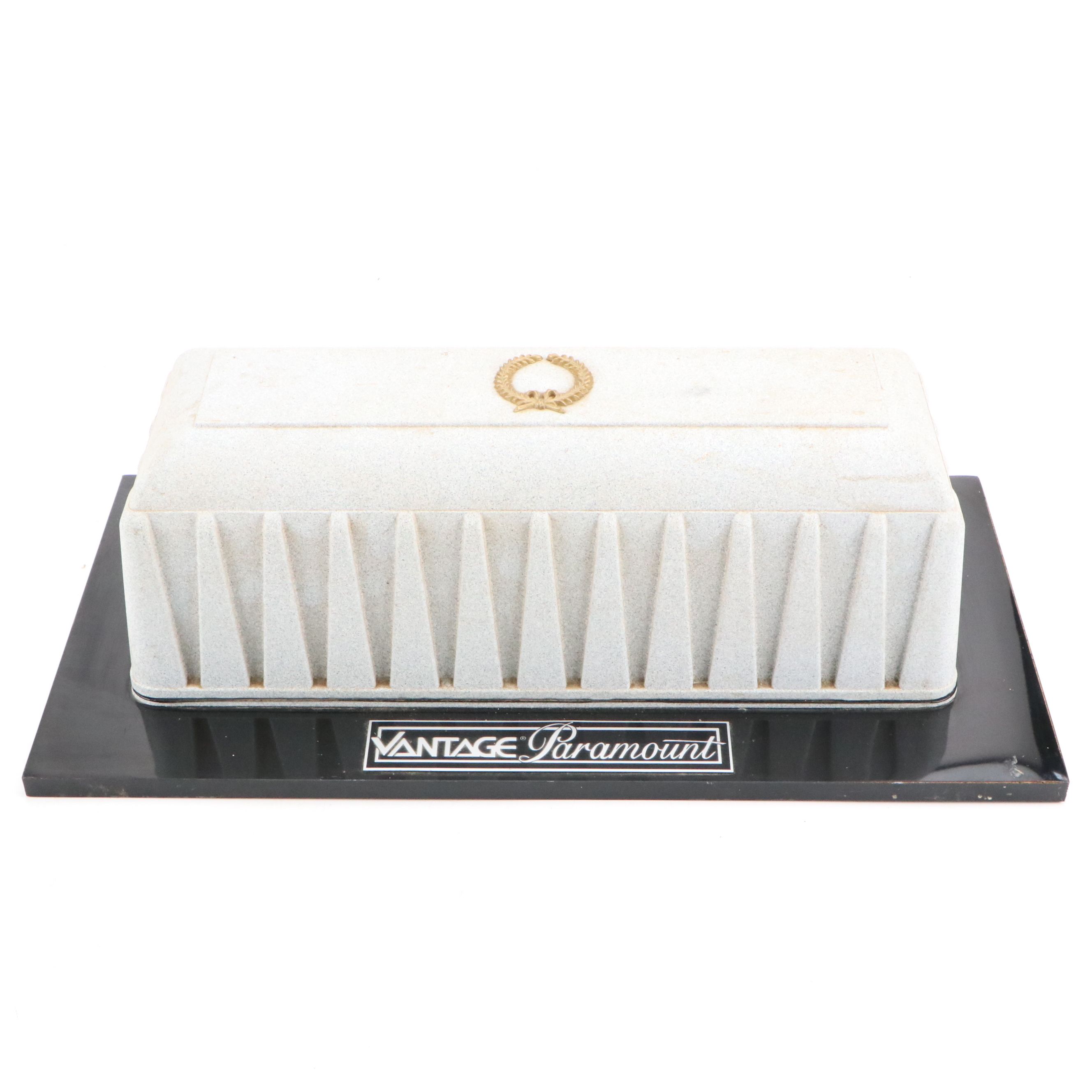 Vantage Company "Paramount" Salesman Sample Burial Vault