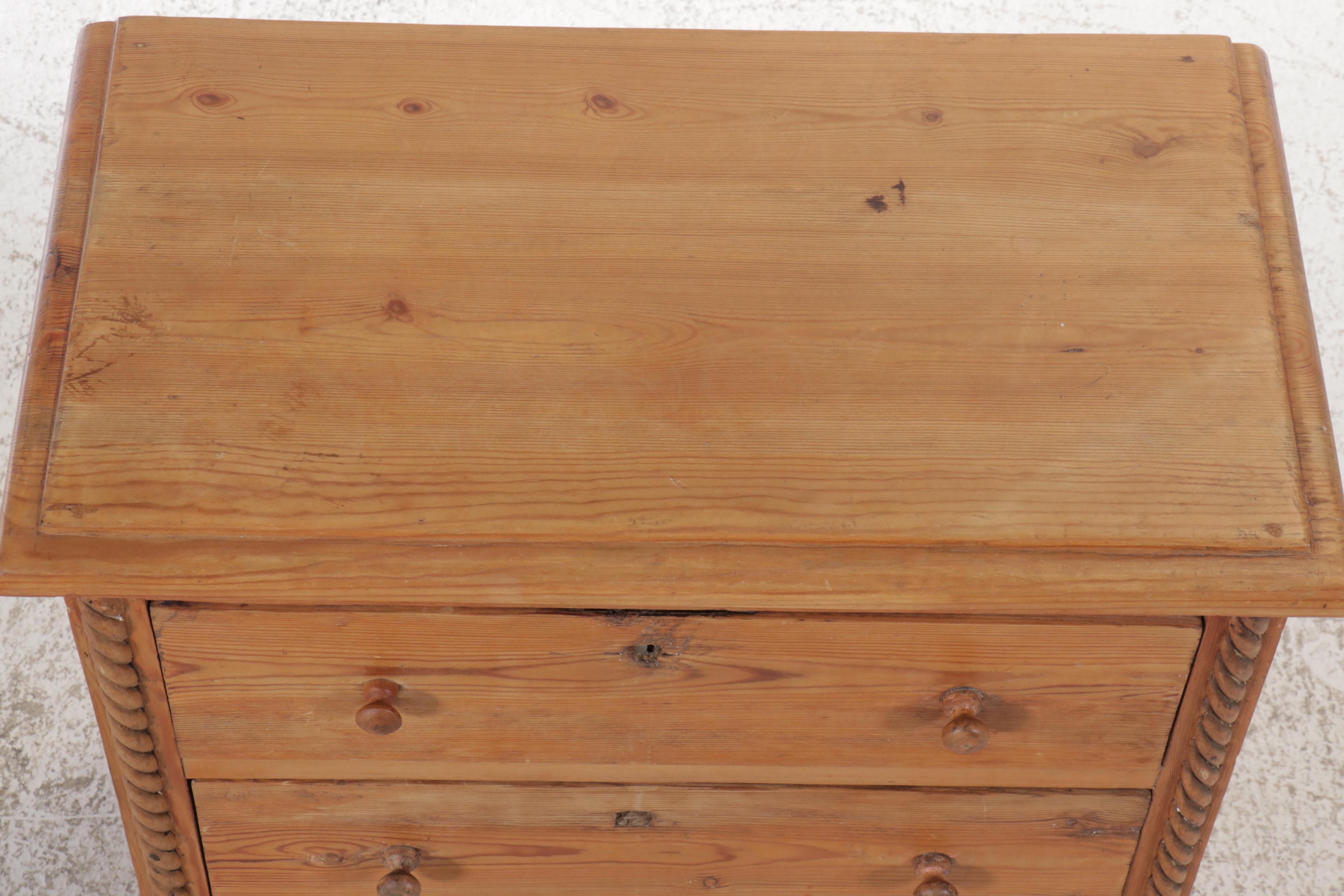 Continental European Style Pine Chest of Drawers