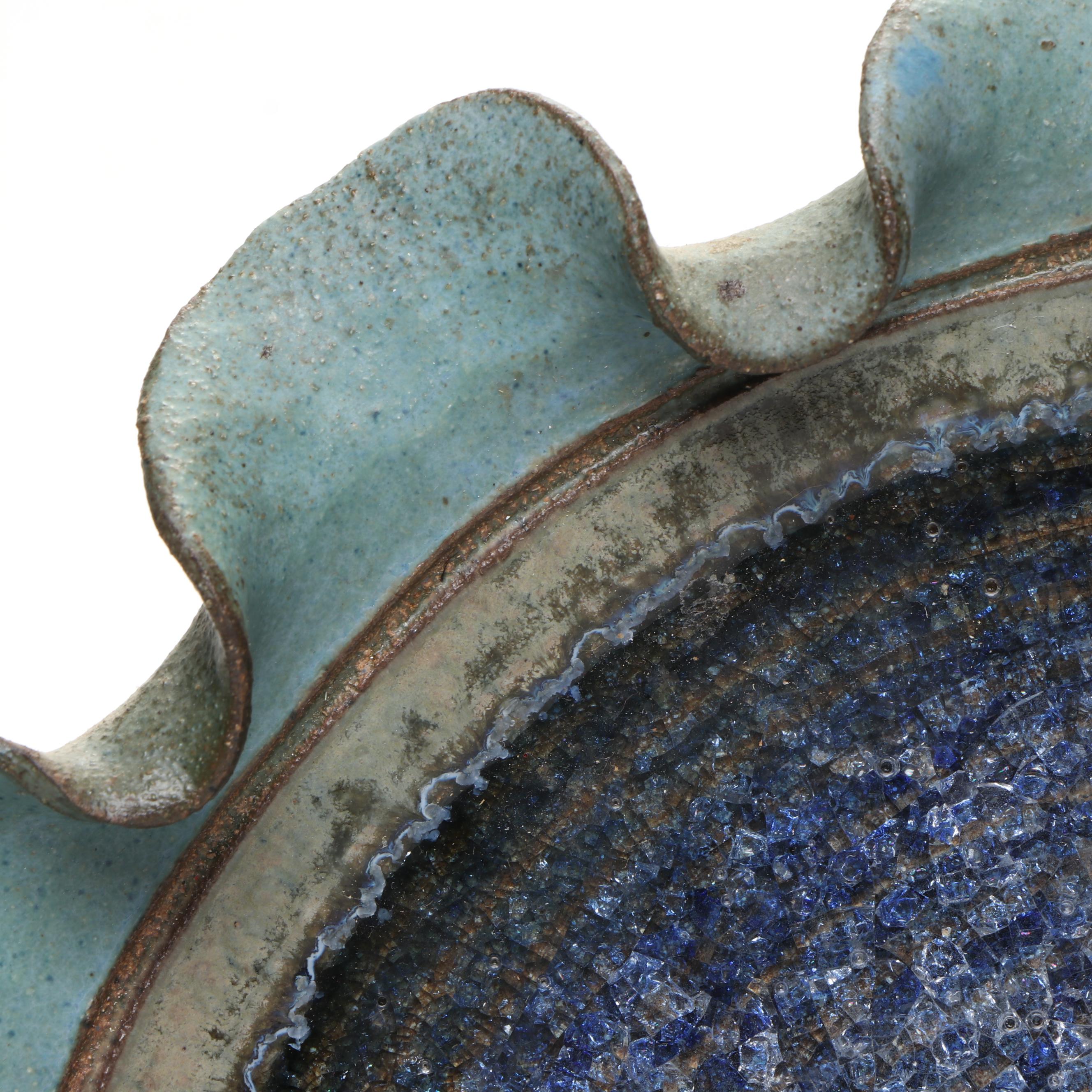 Artist Signed Ceramic Bowl with Art Pottery Vases