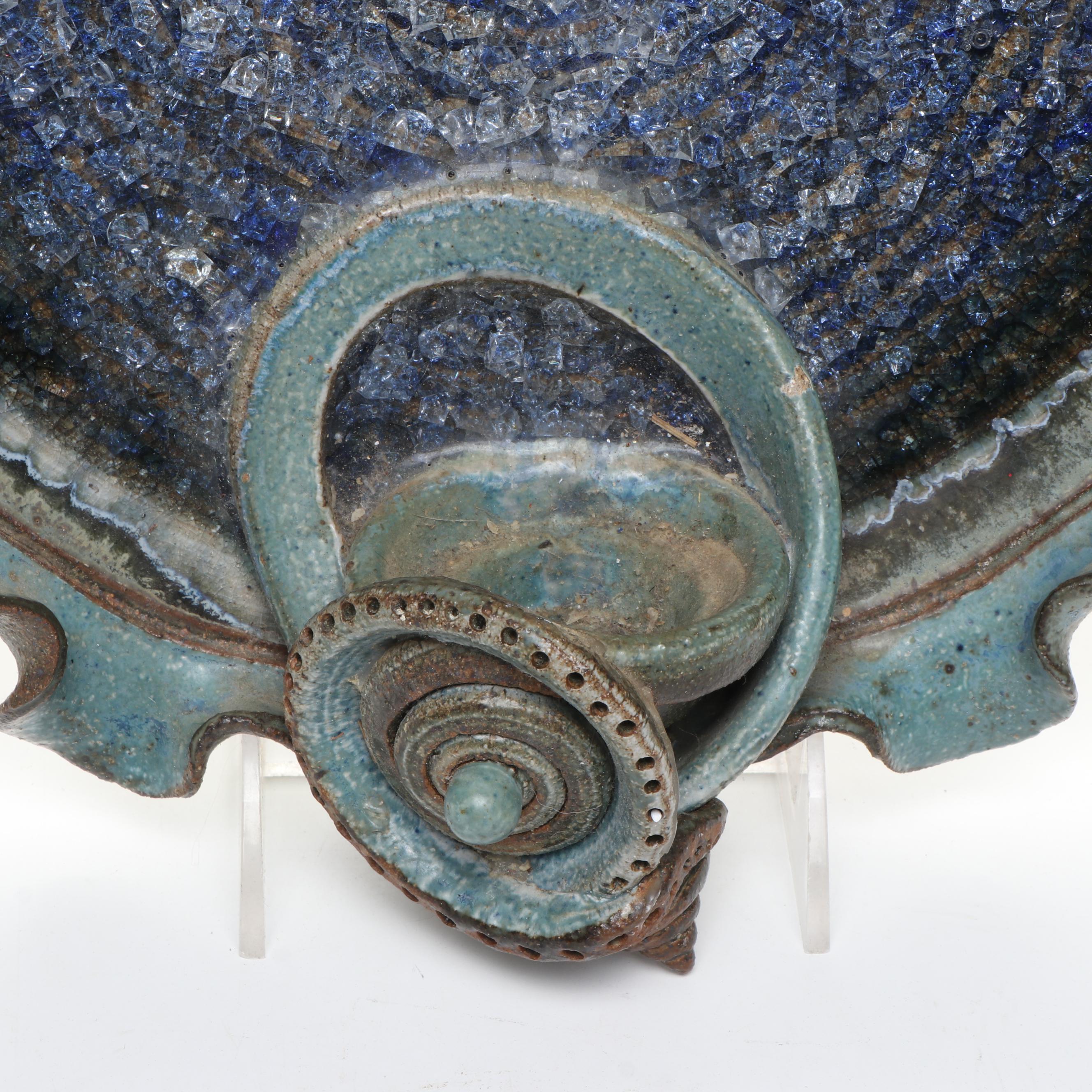 Artist Signed Ceramic Bowl with Art Pottery Vases