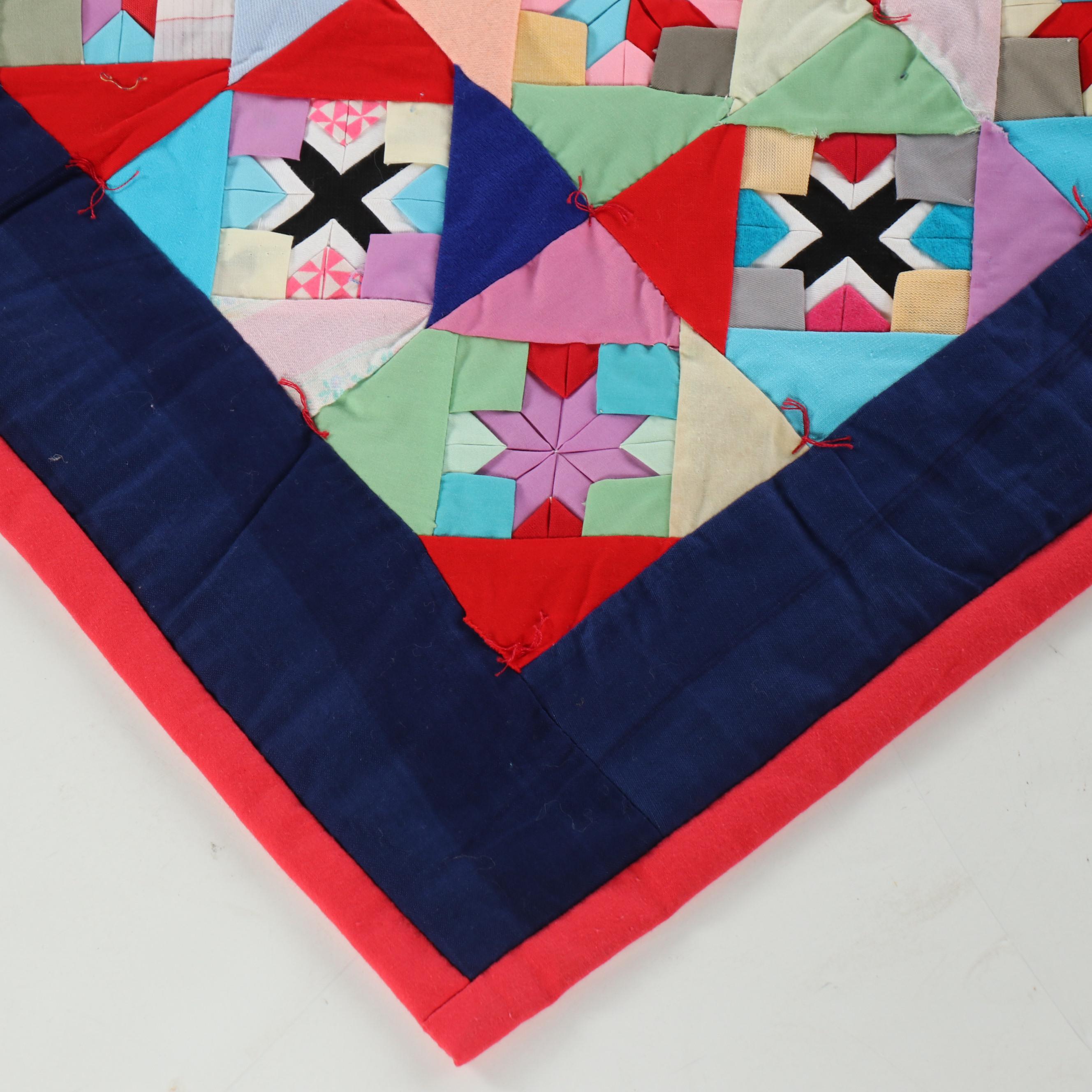 Chinese Handcrafted Folk Art "Bai Jia Bei" One Hundred Families Quilt