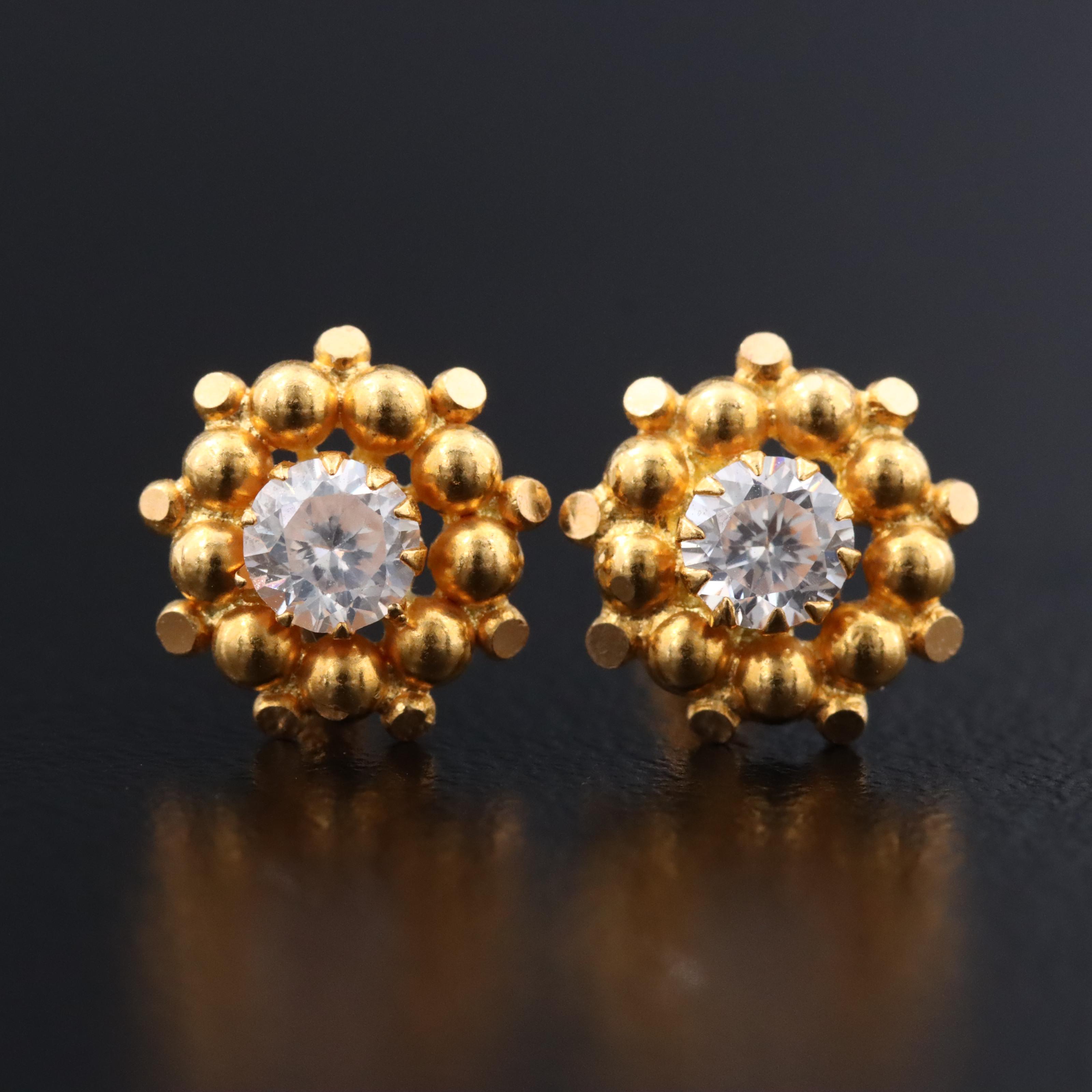 22K CZ Earrings