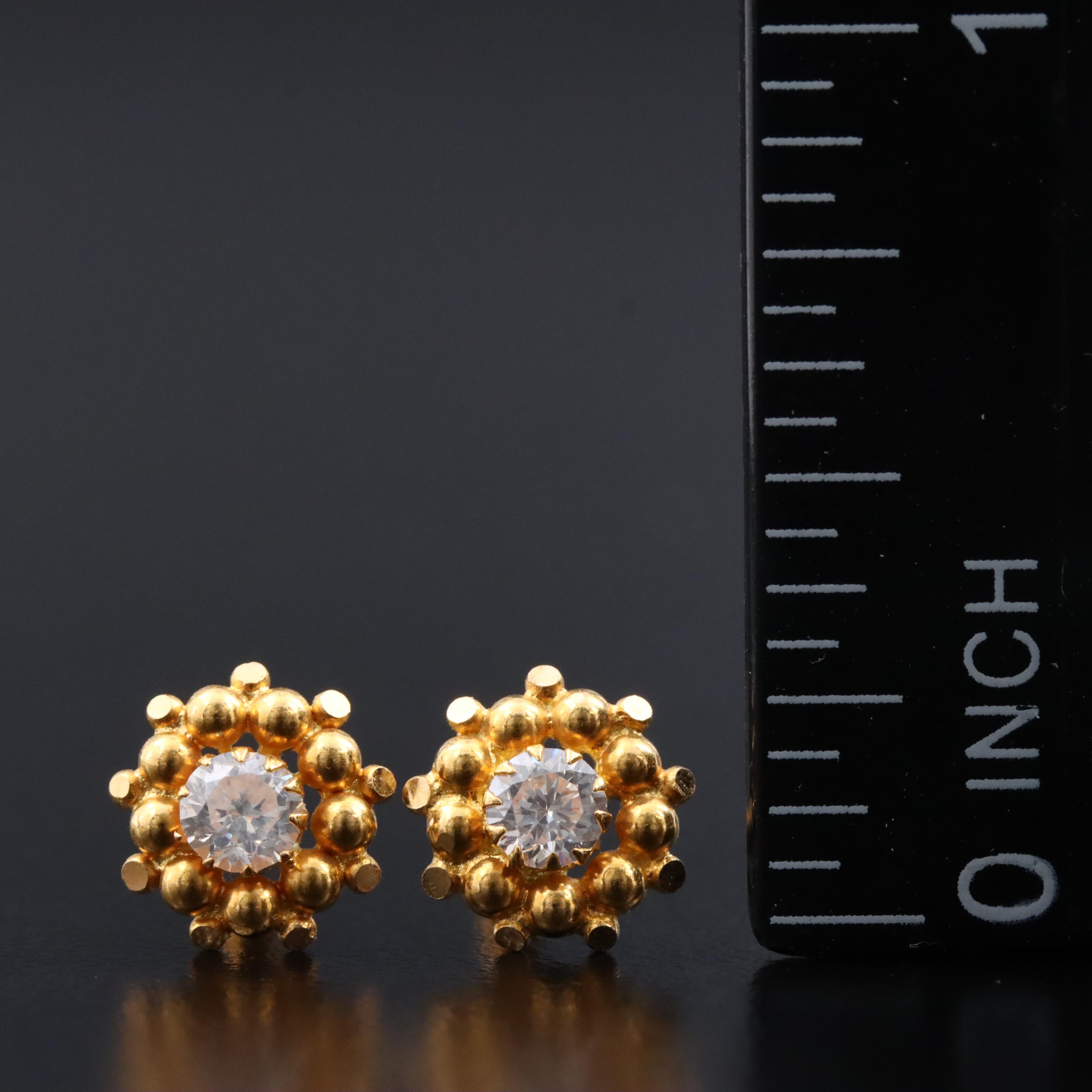 22K CZ Earrings