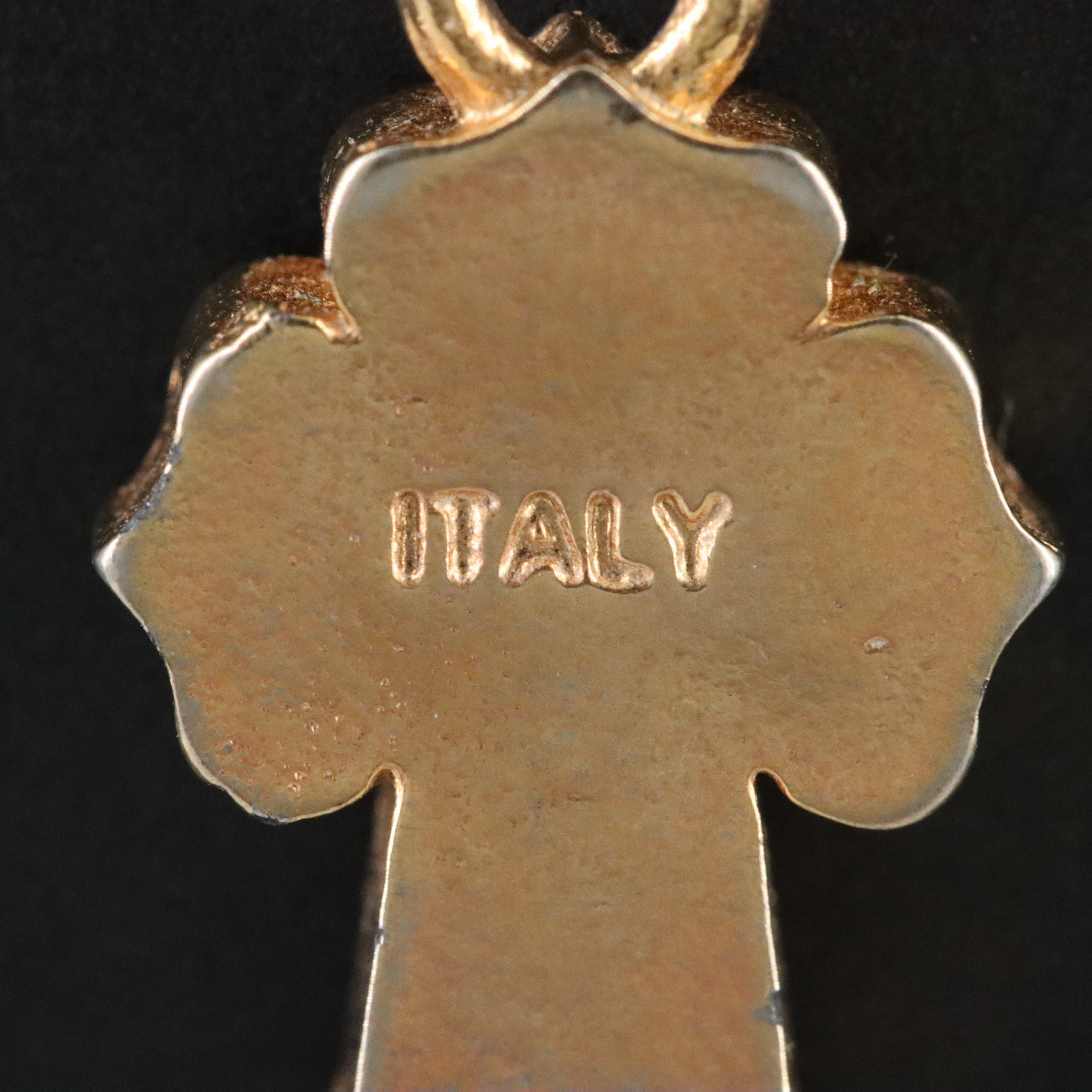 Italian Micro-Mosaic Cross Pendant