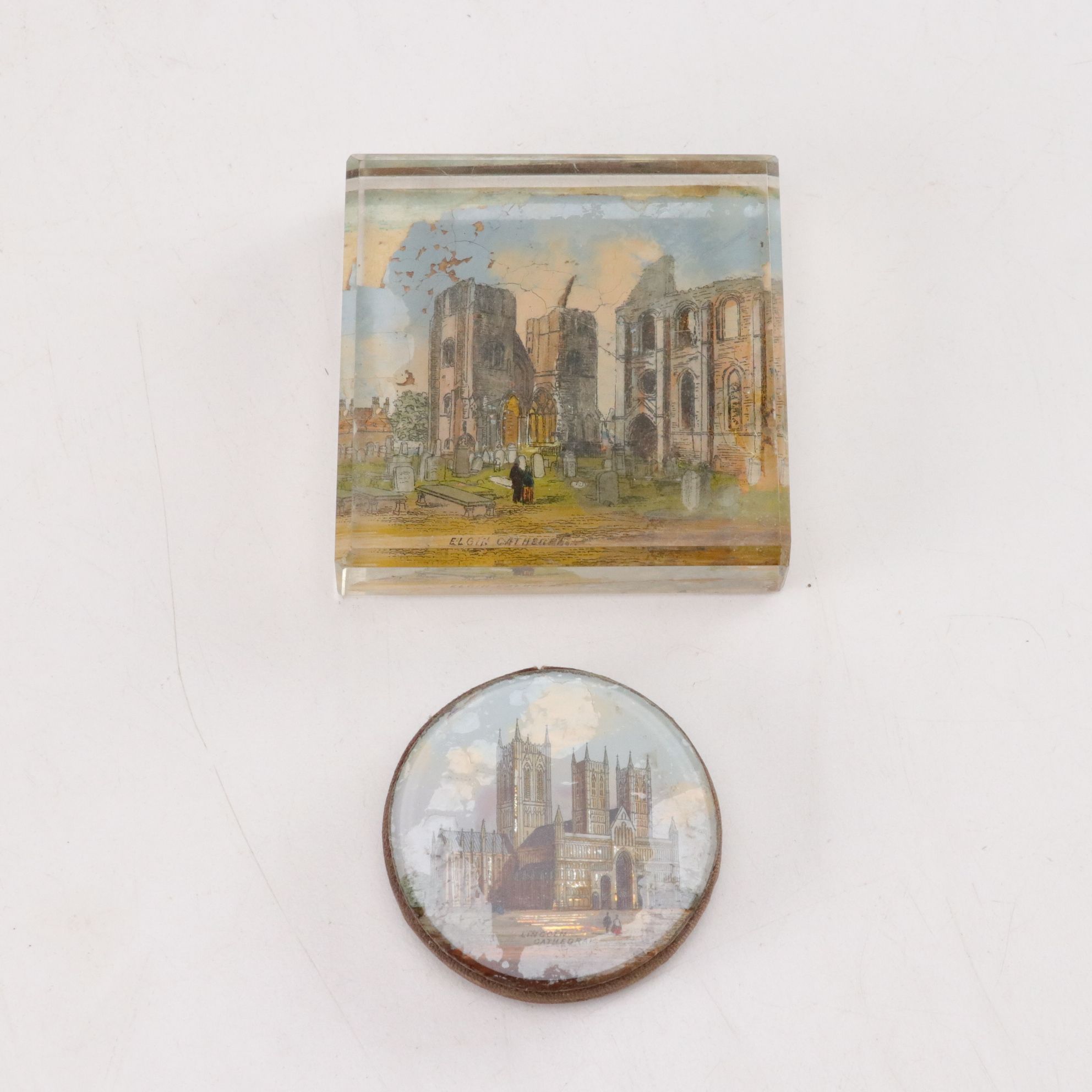 Wooden Box with Printed Estate Image , French Tin Litho Trays, and  Other Decor